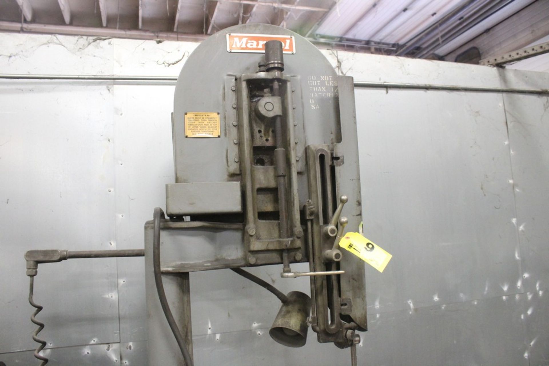MARVEL NO. 8 UNIVERSAL VERTICAL BAND SAW, S/N 810599 Loading Fee: $250 - Image 2 of 7