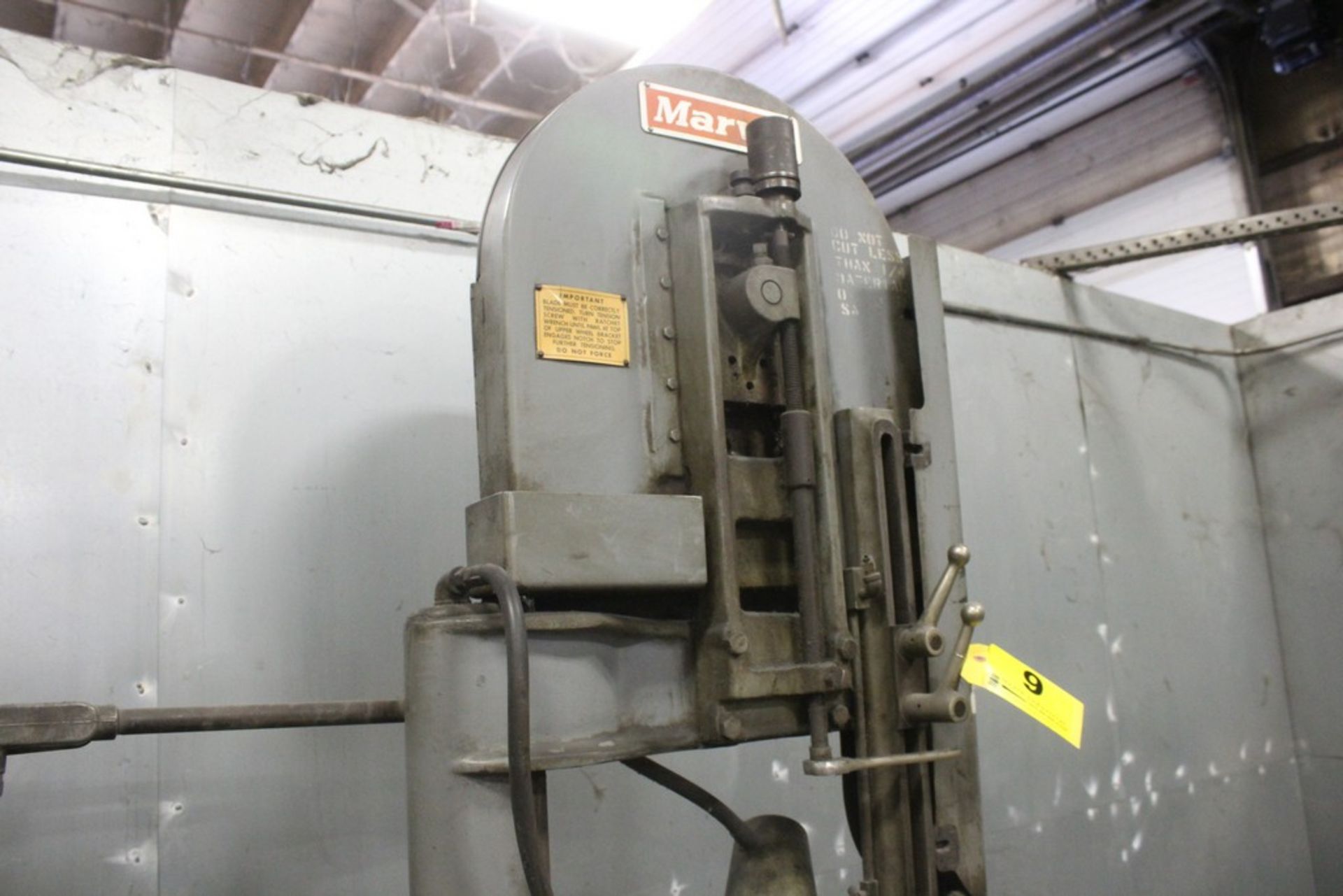 MARVEL NO. 8 UNIVERSAL VERTICAL BAND SAW, S/N 810599 Loading Fee: $250 - Image 7 of 7