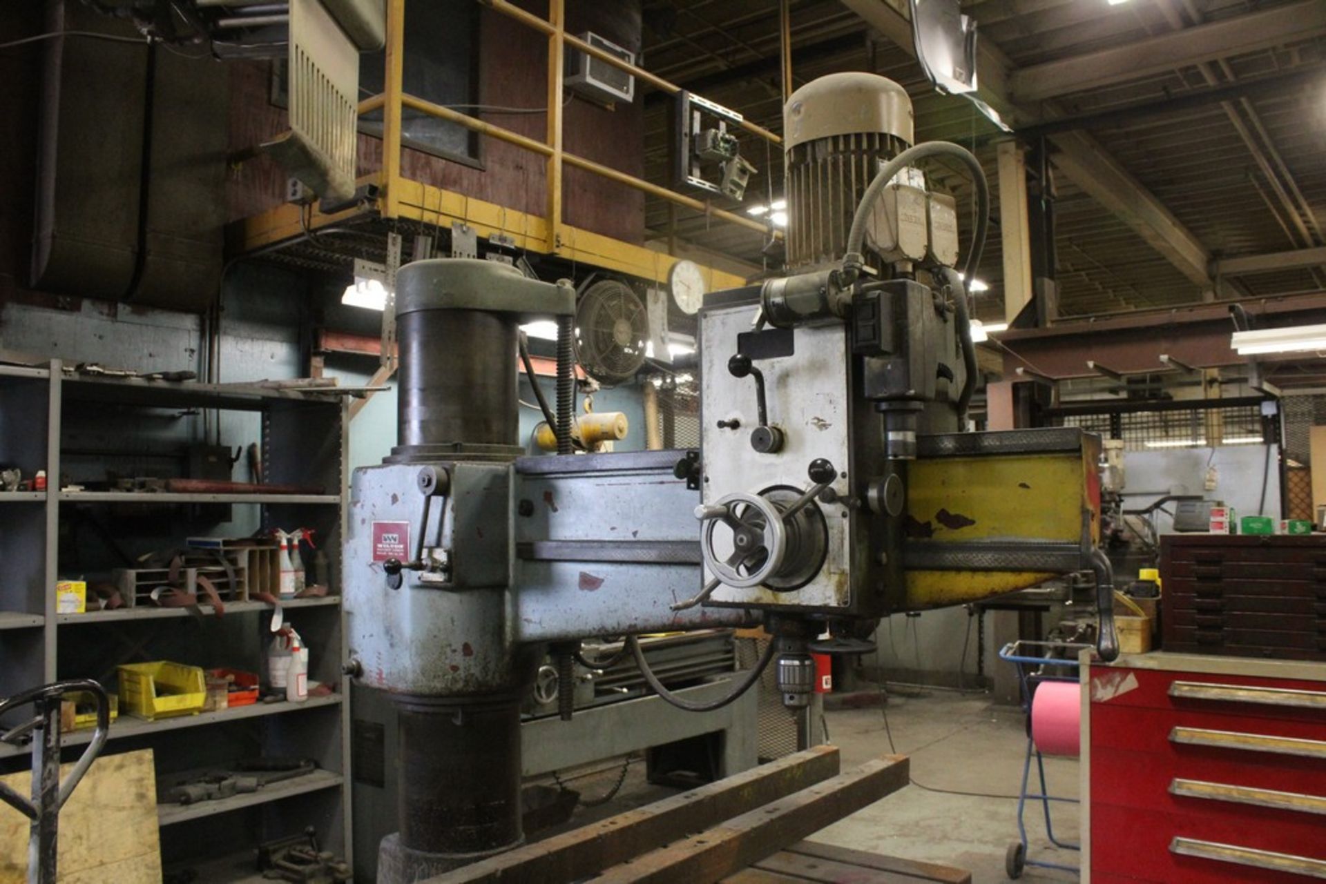 WILTON 4’ ARM 12” COLUMN RADIAL ARM DRILL WITH BOX TABLE Loading Fee: $300 - Image 2 of 7