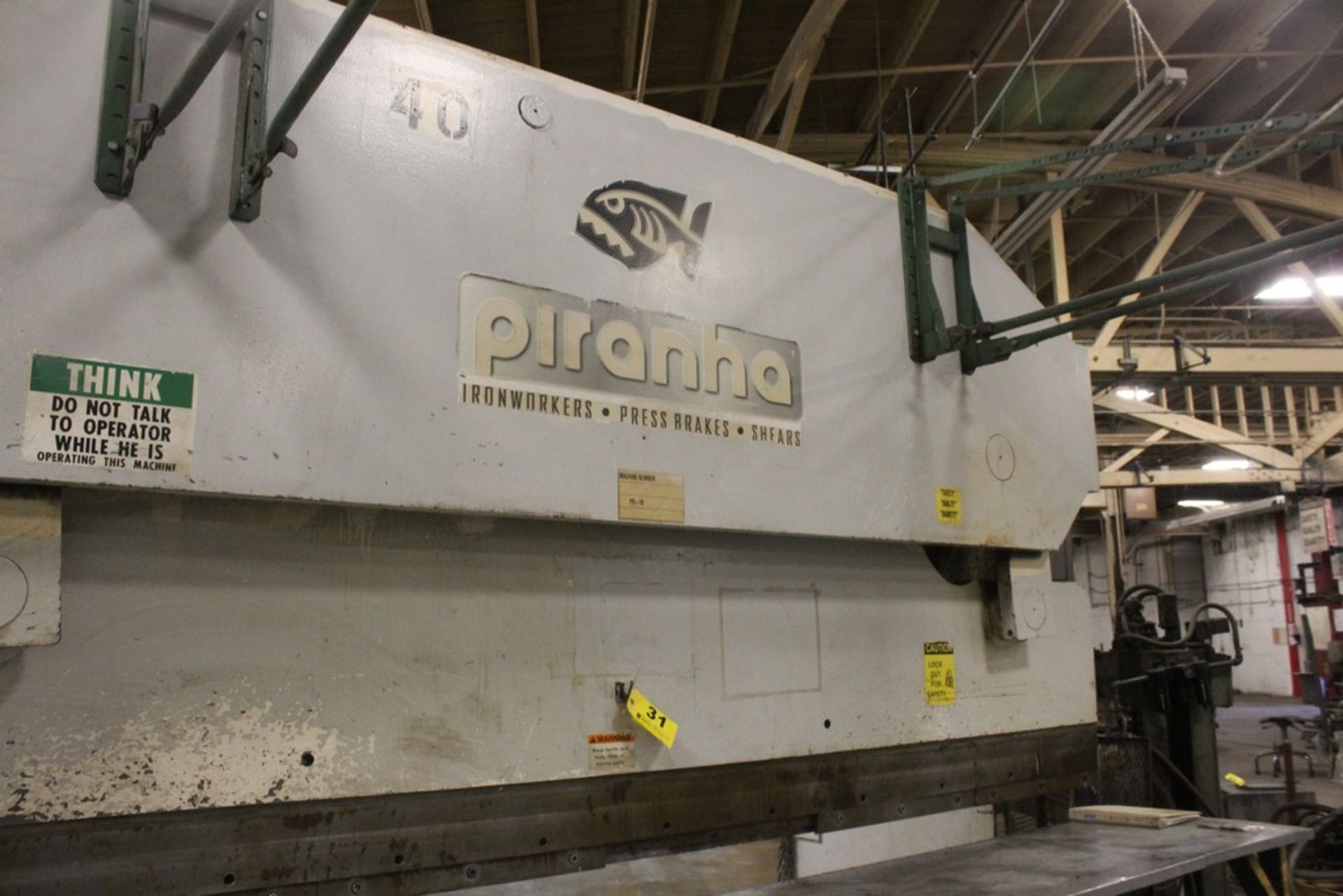 PIRANHA 175 TON MODEL 175-12 HYDRAULIC PRESS BRAKE, S/N 17512-1040, NEW 2000 - Image 3 of 8