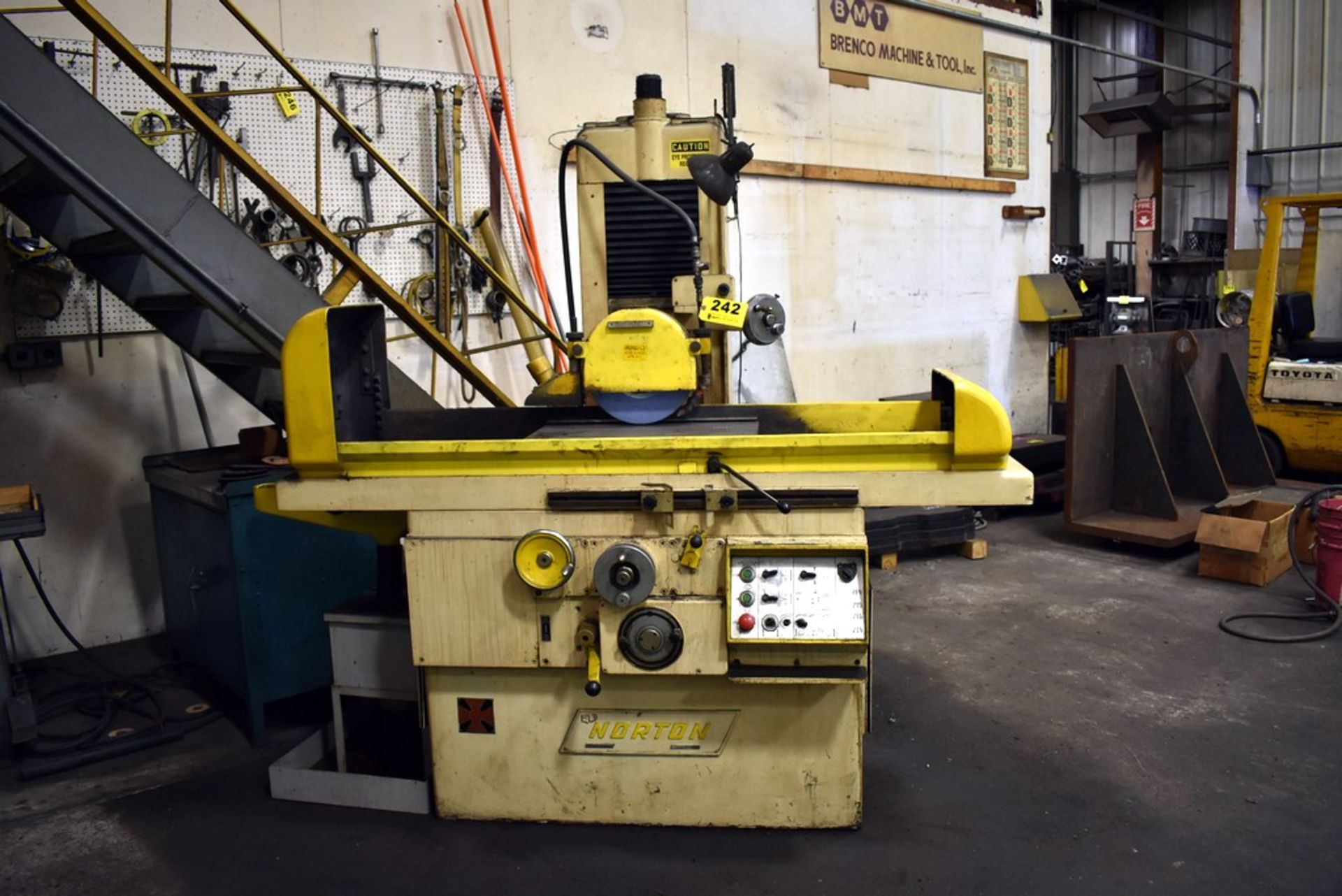 NORTON 12” X 24” MODEL N24VAI HYDRAULIC SURFACE GRINDER, S/N 240062, WITH PERMANENT MAGNETIC CHUCK