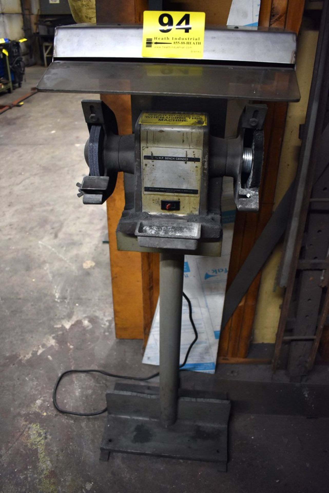 SEARS AND ROEBUCK 1/2 HP DOUBLE END PEDISTAL GRINDER