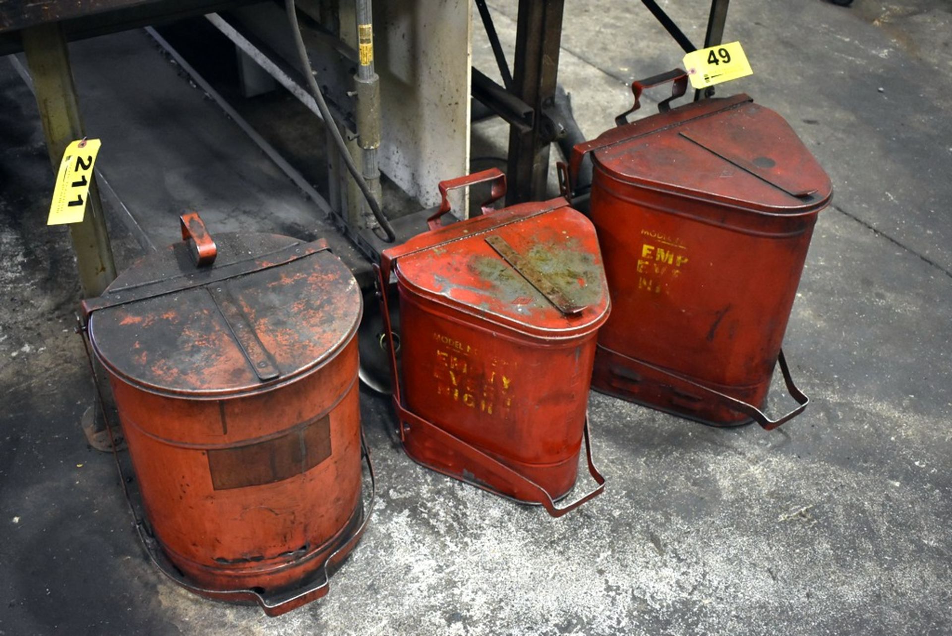 (3) OILY RAG COLLECTION CONTAINERS