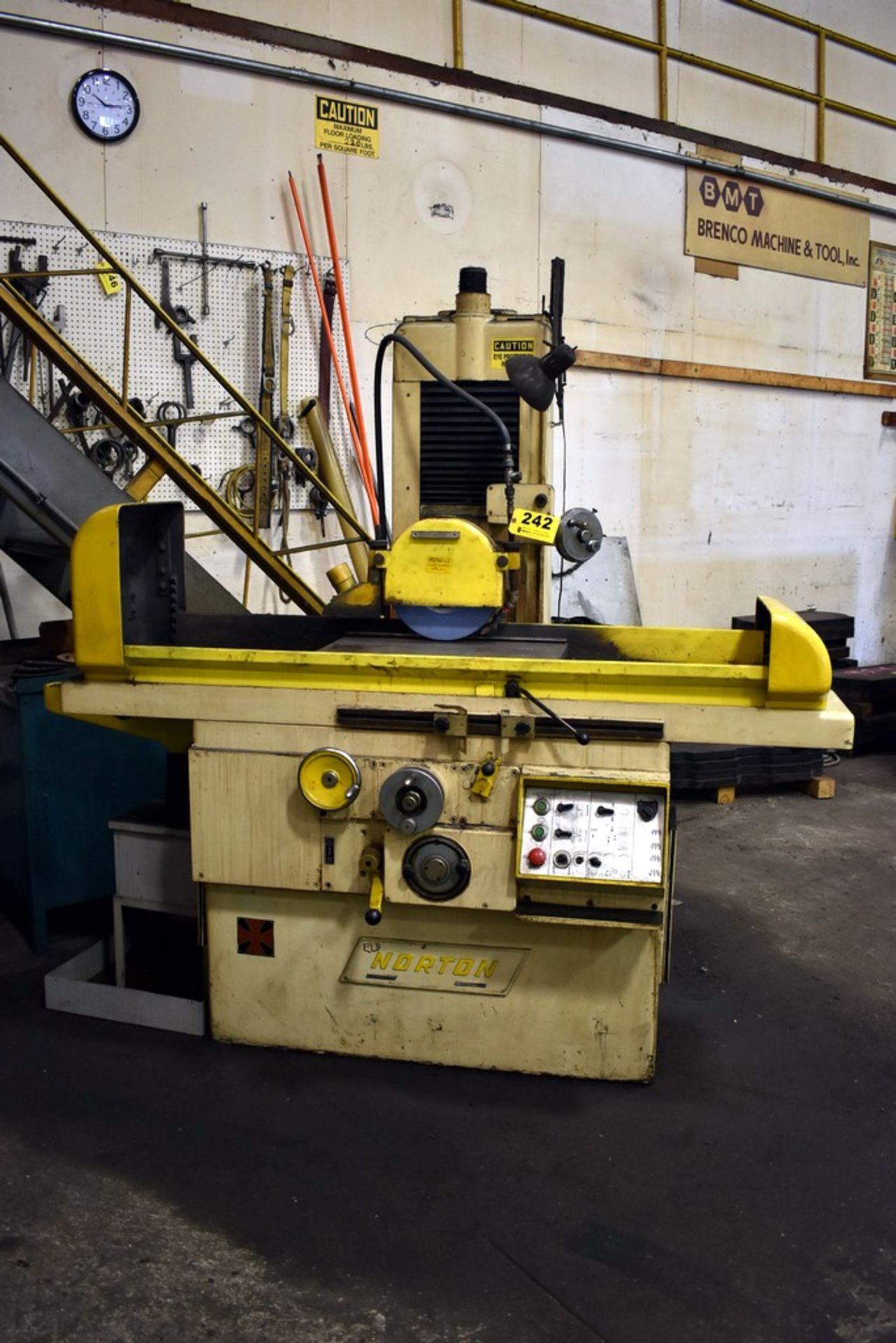 NORTON 12” X 24” MODEL N24VAI HYDRAULIC SURFACE GRINDER, S/N 240062, WITH PERMANENT MAGNETIC CHUCK - Image 2 of 6