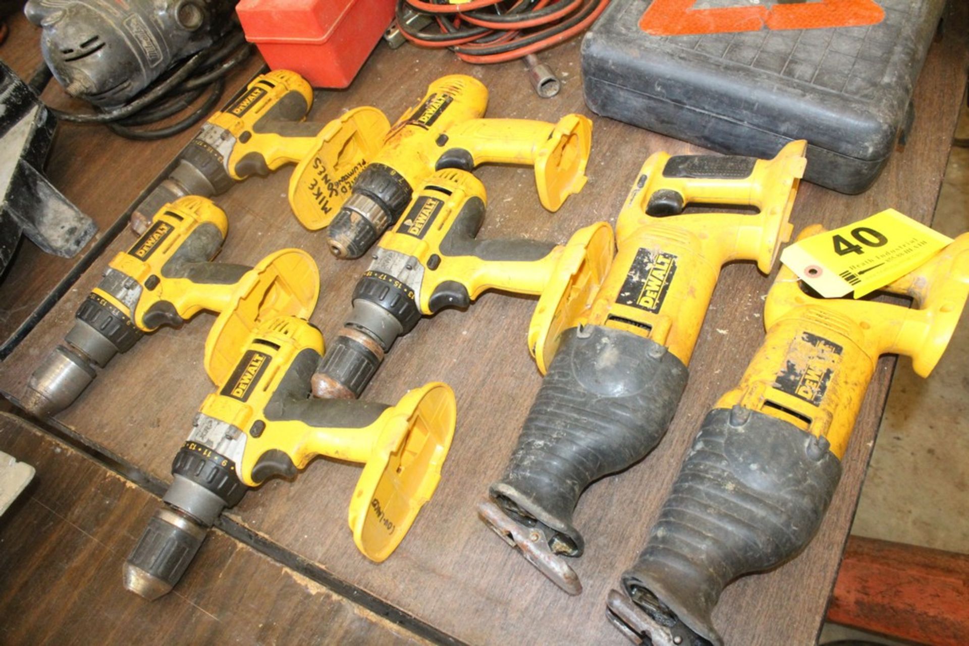 LARGE QTY OF DEWALT CORDLESS TOOLS