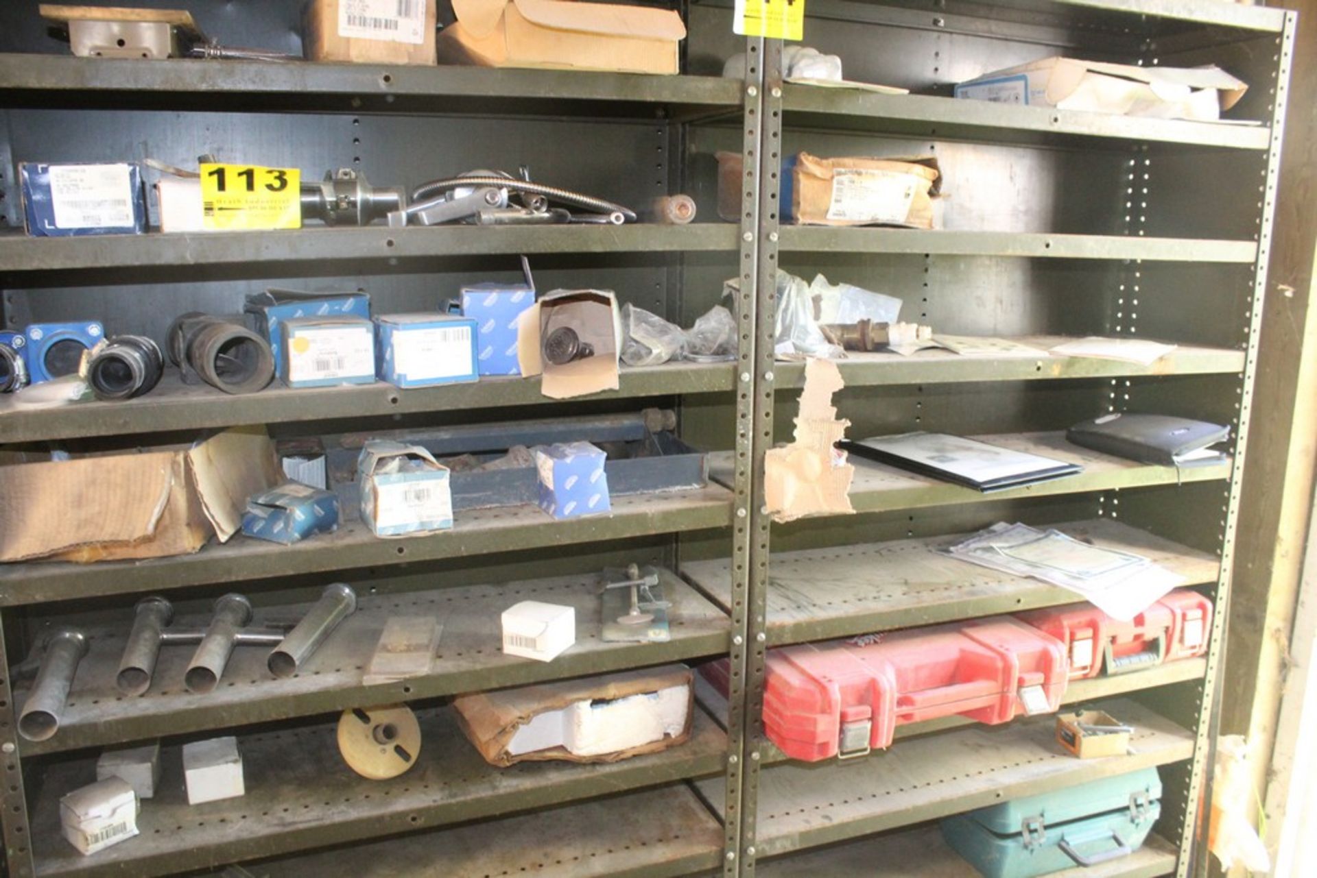 CONTENTS OF (3) SHELVING UNITS INCLUDING PLUMBING FIXTURES, SUPPLIES & EMPTY CASES (NO SHELVING) - Image 2 of 4