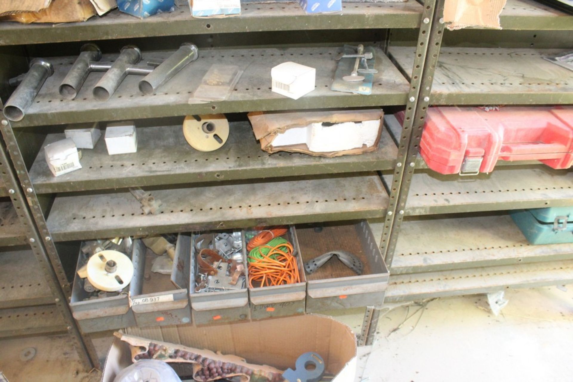 CONTENTS OF (3) SHELVING UNITS INCLUDING PLUMBING FIXTURES, SUPPLIES & EMPTY CASES (NO SHELVING) - Image 4 of 4