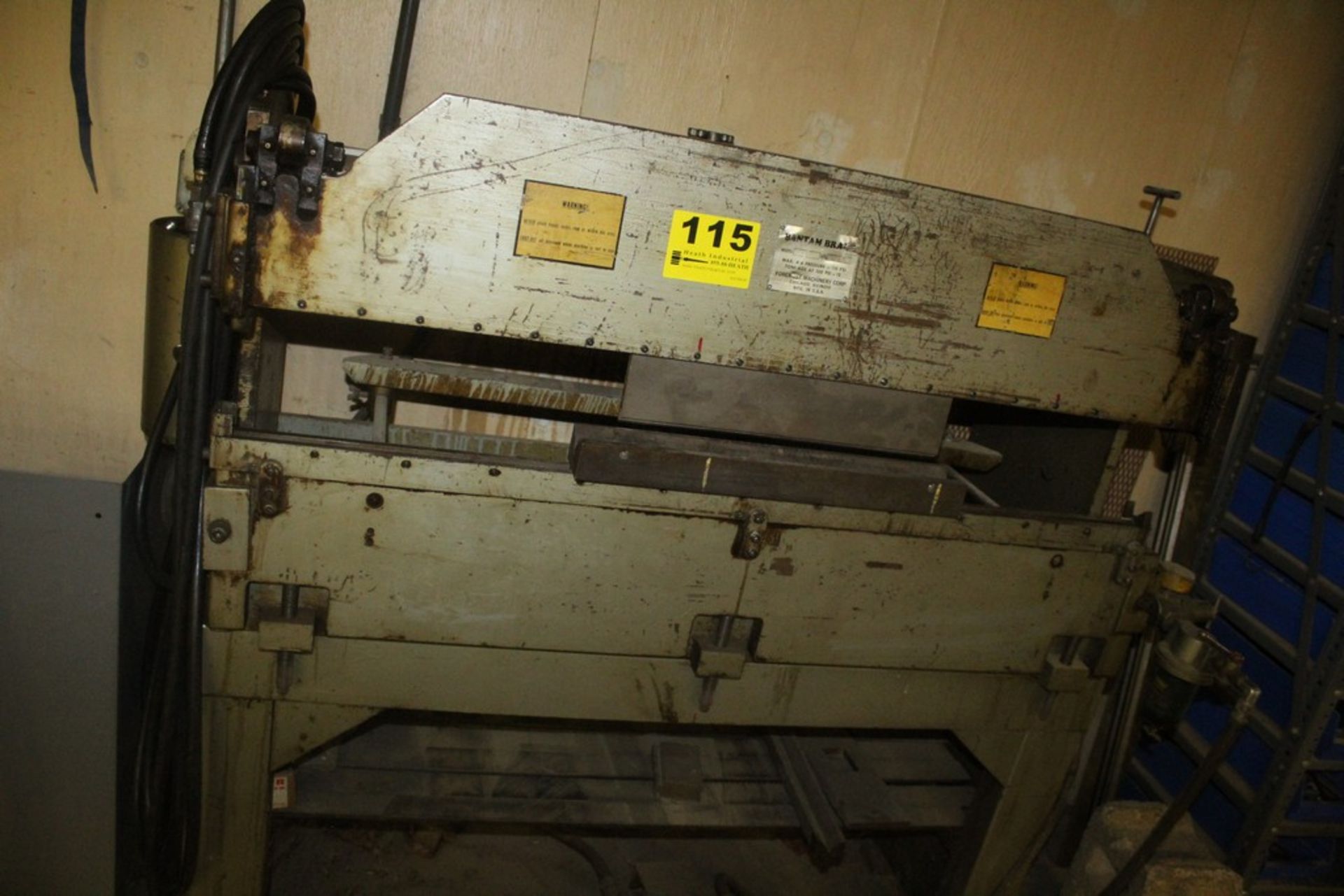 BANTAM MODEL B-412 12 TON X 48" PNEUMATIC PRESS BRAKE S/N: 2037 - Image 5 of 5