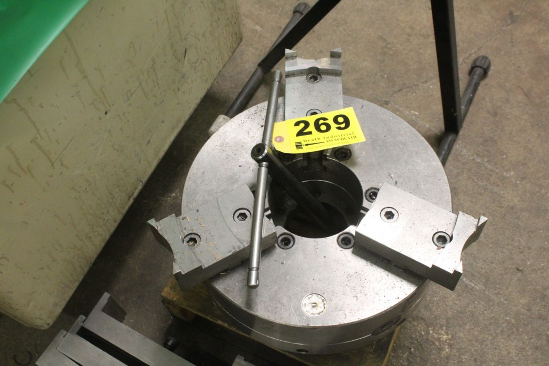 16" 3-JAW LATHE CHUCK, WITH (2) SETS OF EXTRA JAWS - Image 3 of 3