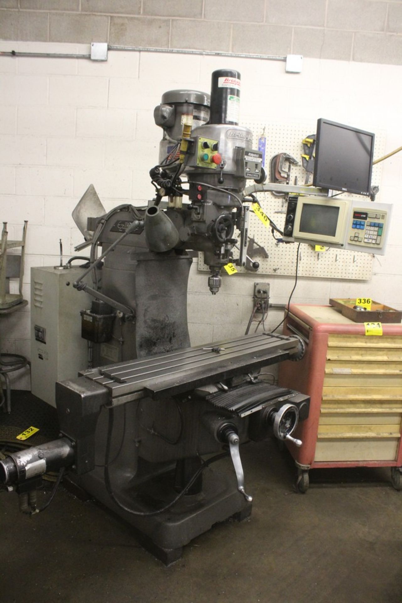 BRIDGEPORT 3-AXIS MODEL E-Z TRAK-BCP2M CNC VERTICAL MILL, S/N BR273097E, 9”X48” TABLE, POWER DRAW