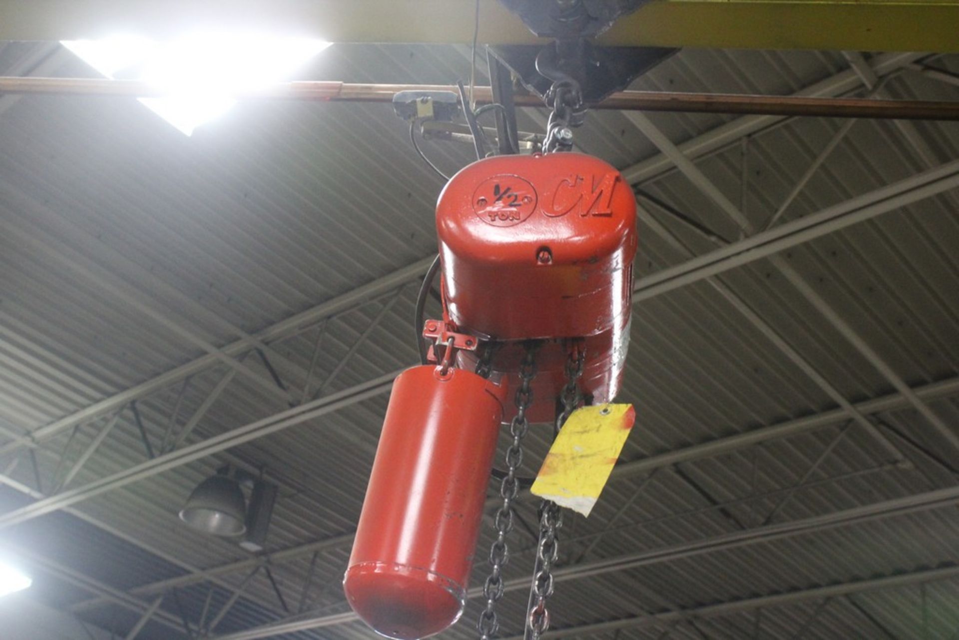 1/2 Ton C&M " Loadstar" Electric Chain Hoist with Pendant Control & Trolley - Image 3 of 5