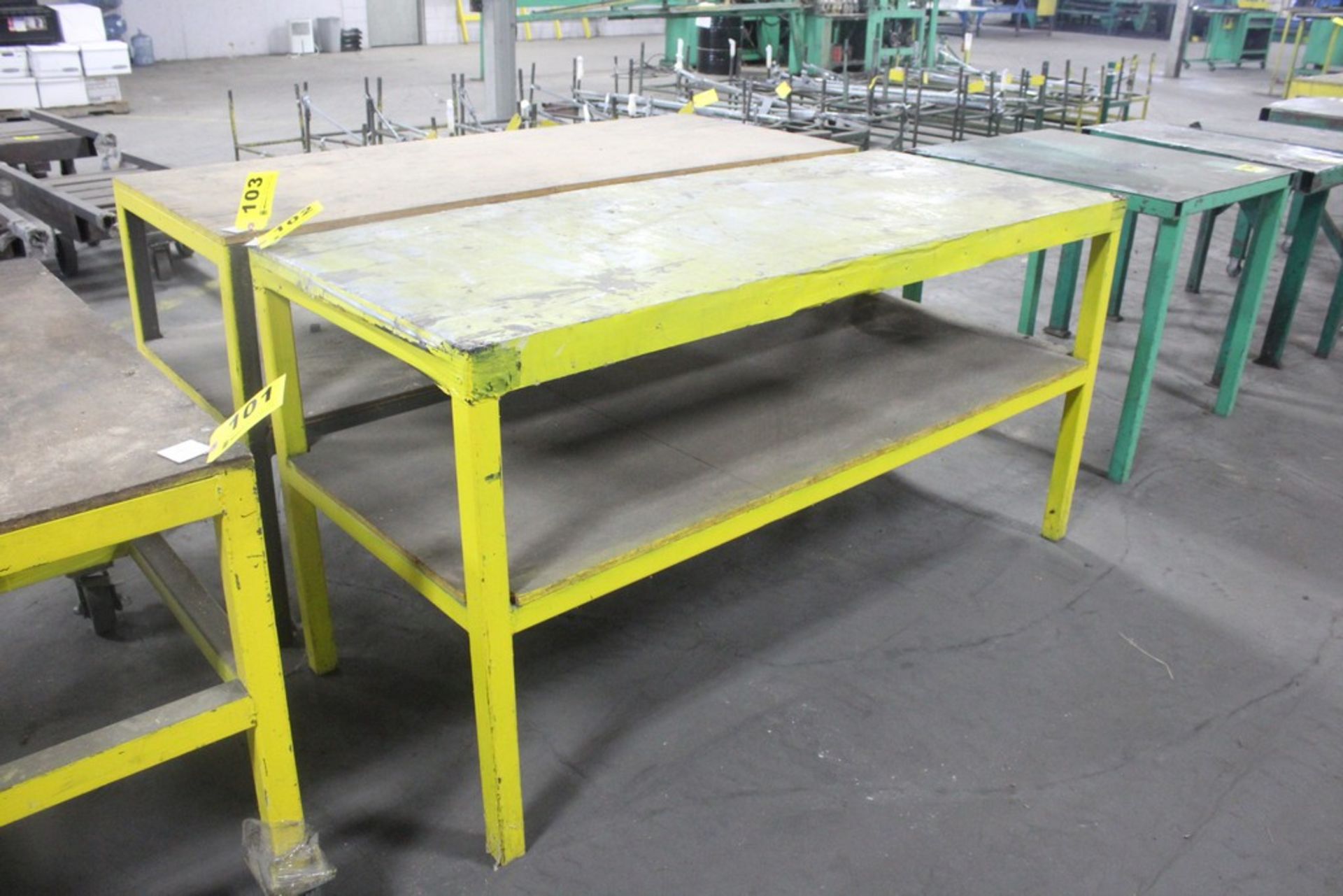 Heavy Duty Work Table - 72" x 30" x 37" H (Yellow)