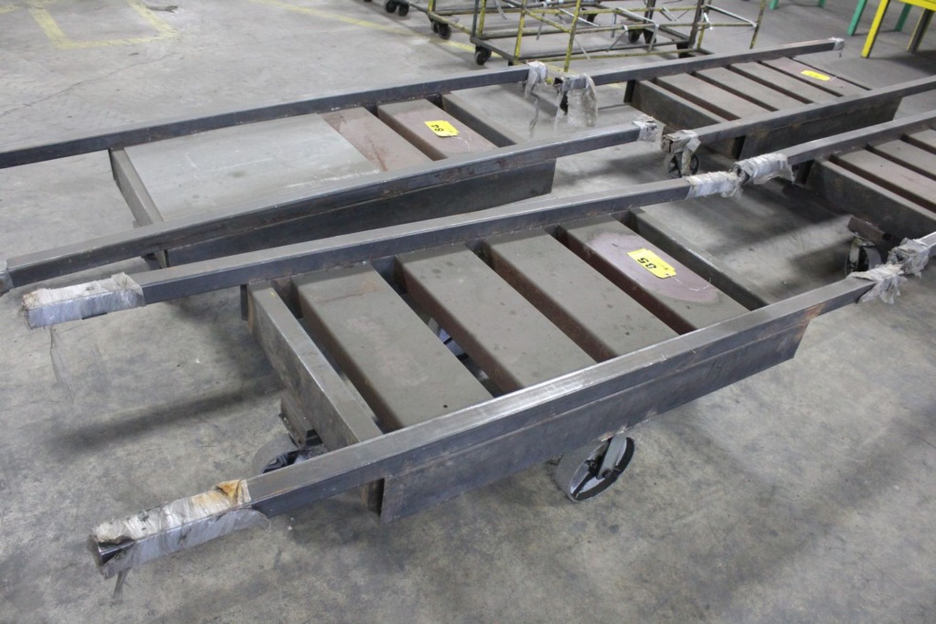 Heavy Duty Material Cart - Fabricated Metal Construction - 27" Width x 82" Length