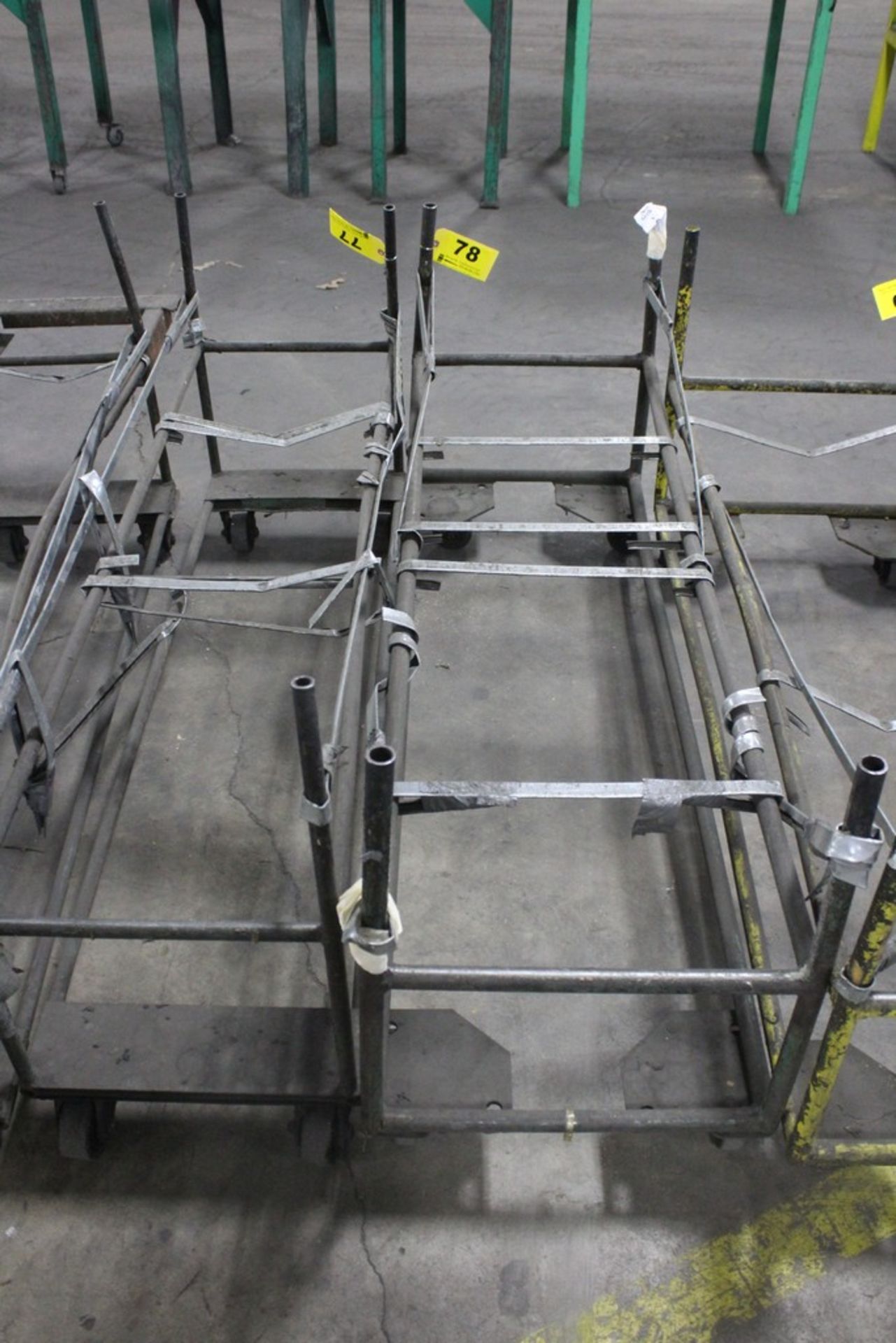 Material Cart - Fabricated Metal Construction - 14" Width x 62" Length