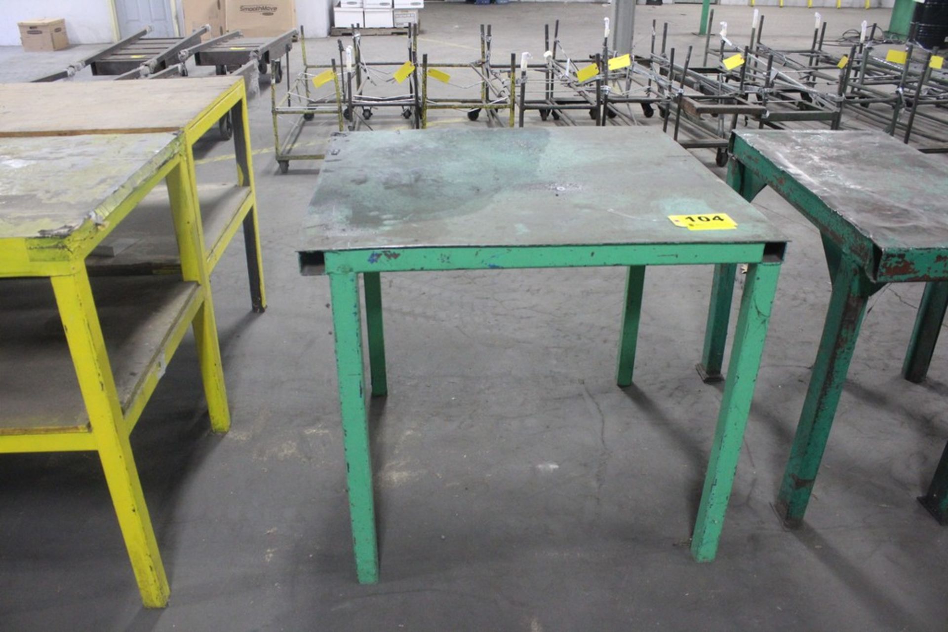 Heavy Duty Work Table - 38" x 36" x 34 1/2"H (Green)