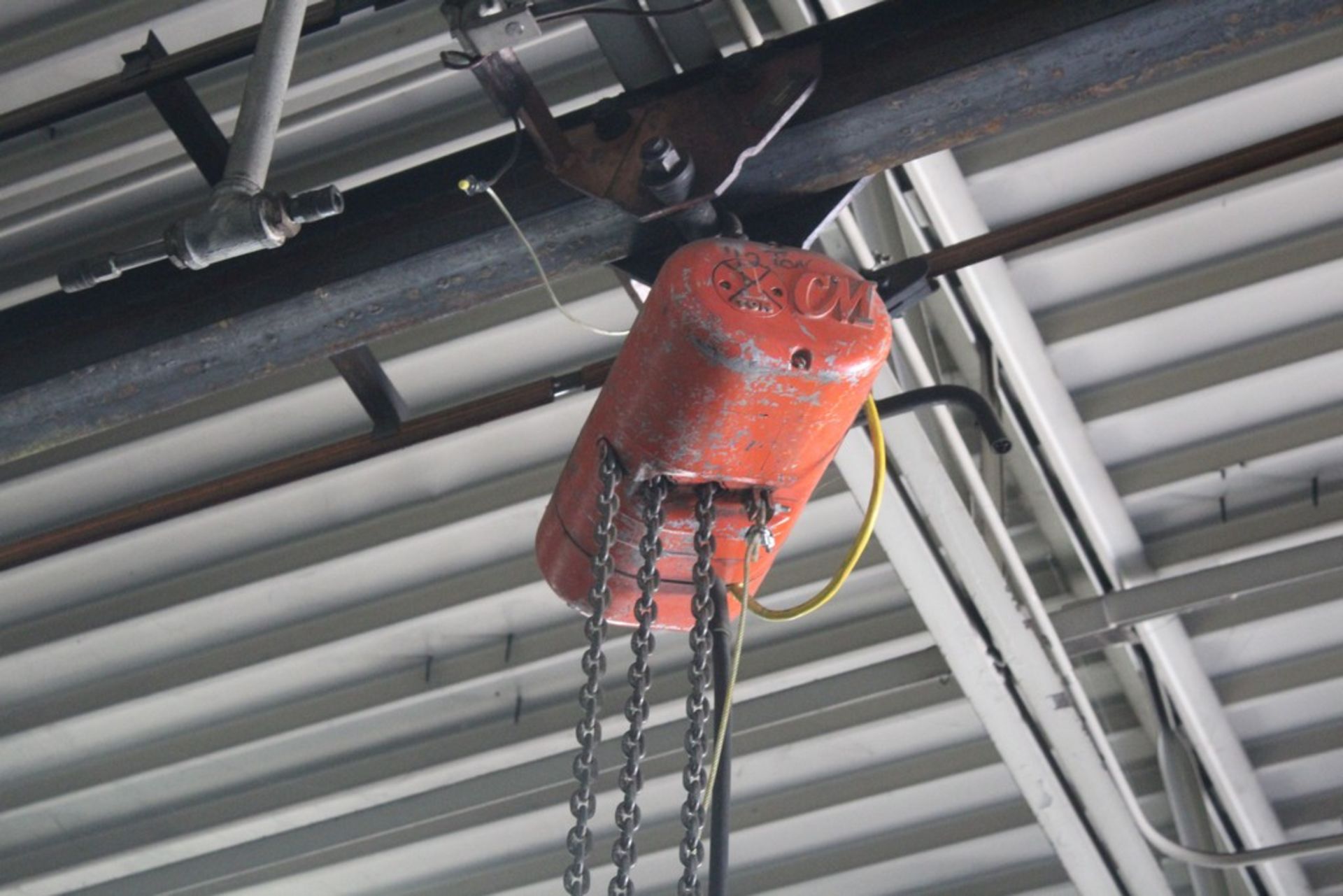 1 Ton C&M " Loadstar" Electric Chain Hoist with Pendant Control & Trolley