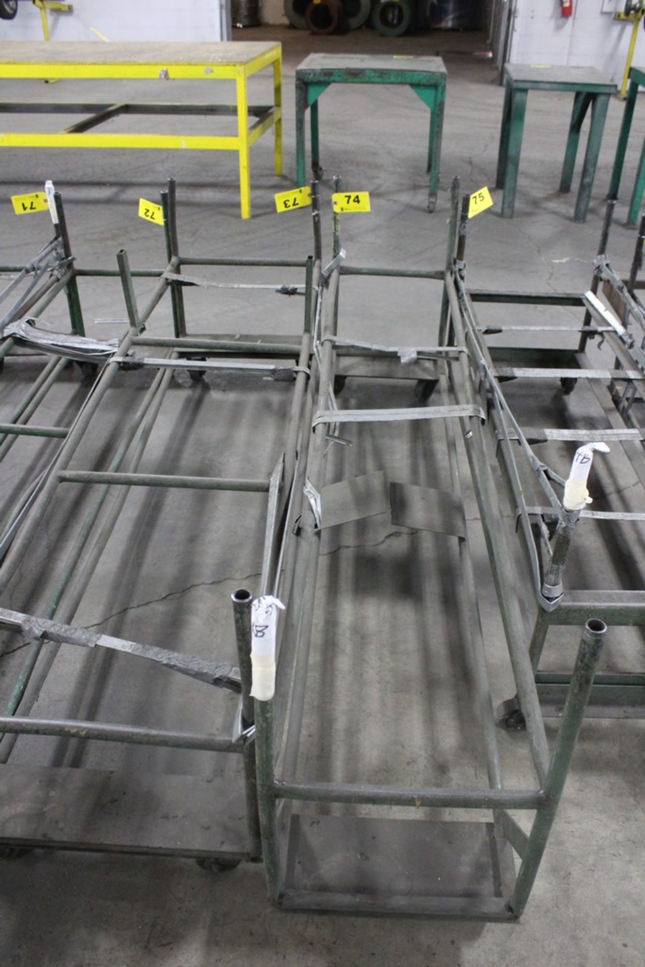 Material Cart - Fabricated Metal Construction - 16" Width x 84" Length