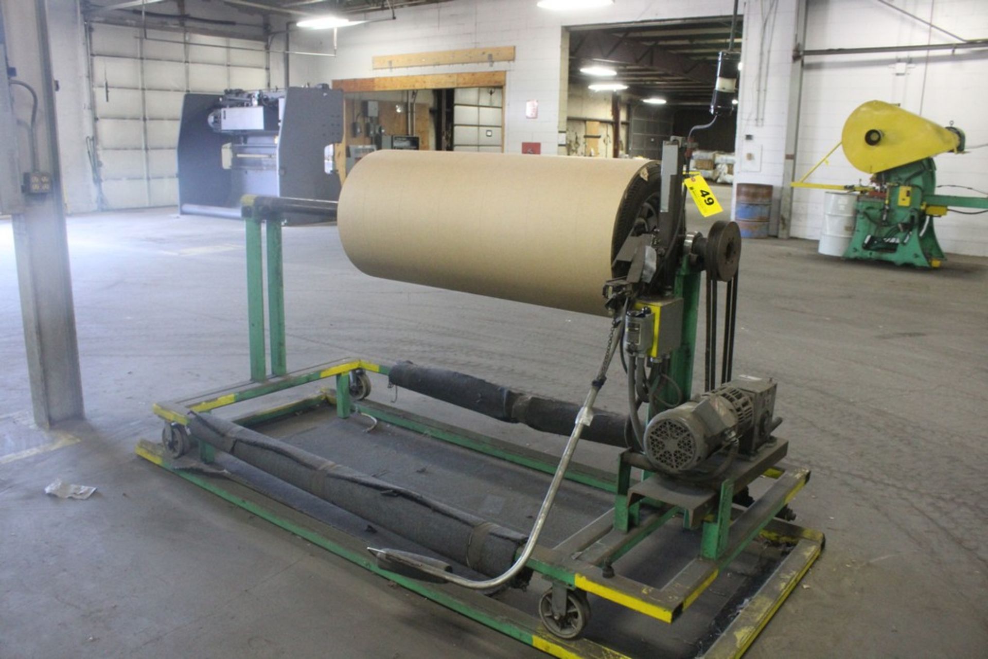 72" Width x 4000 Lbs Motorized Pay Off Reel, Serial Number: N/A