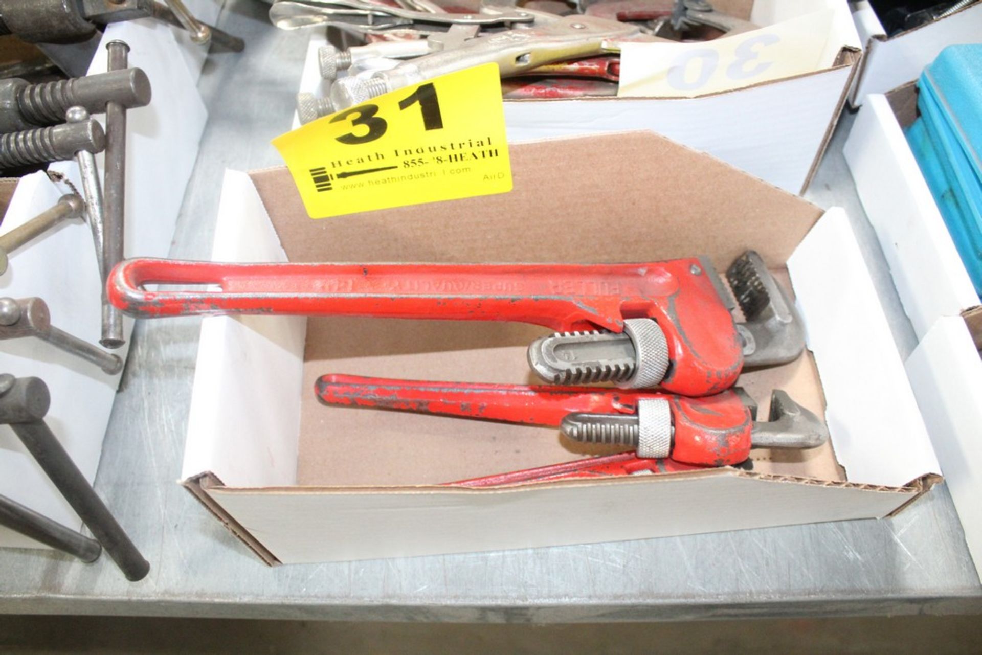 (3) PIPE WRENCHES