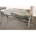 STEEL SHOP TABLE WITH DRAWER, 34" X 72" X 34"