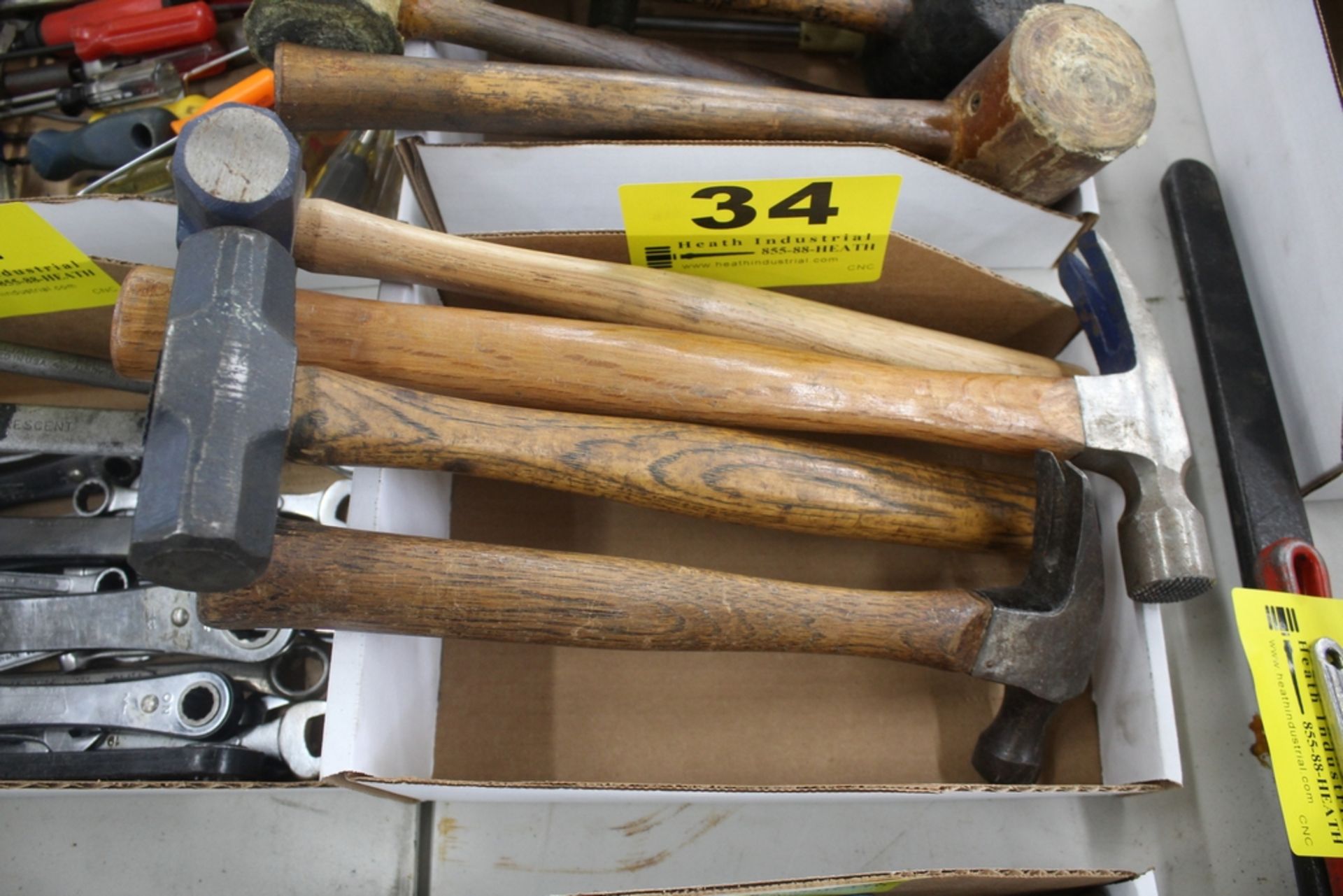 (4) ASSORTED HAMMERS IN BOX