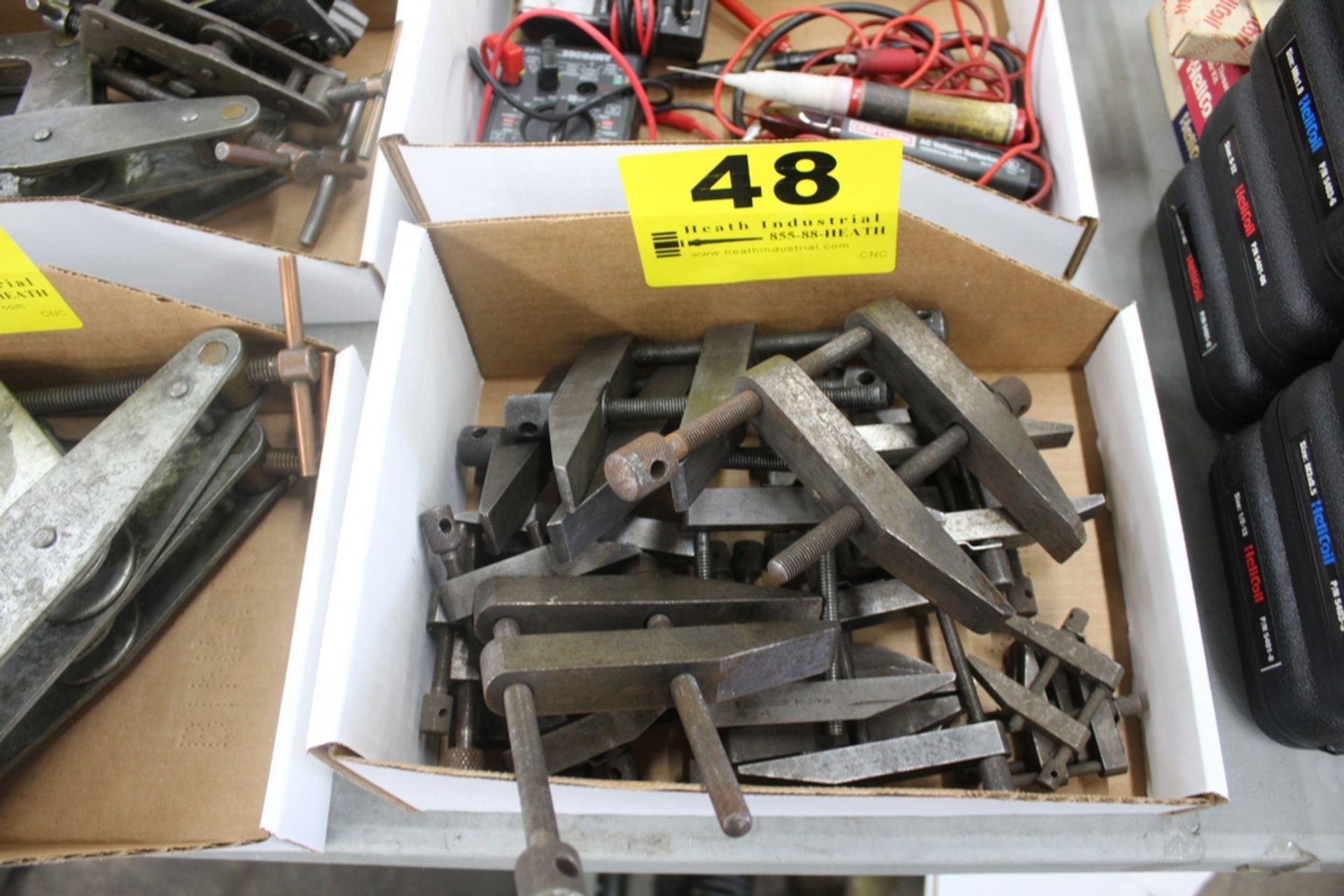 ASSORTED CLAMPS IN BOX