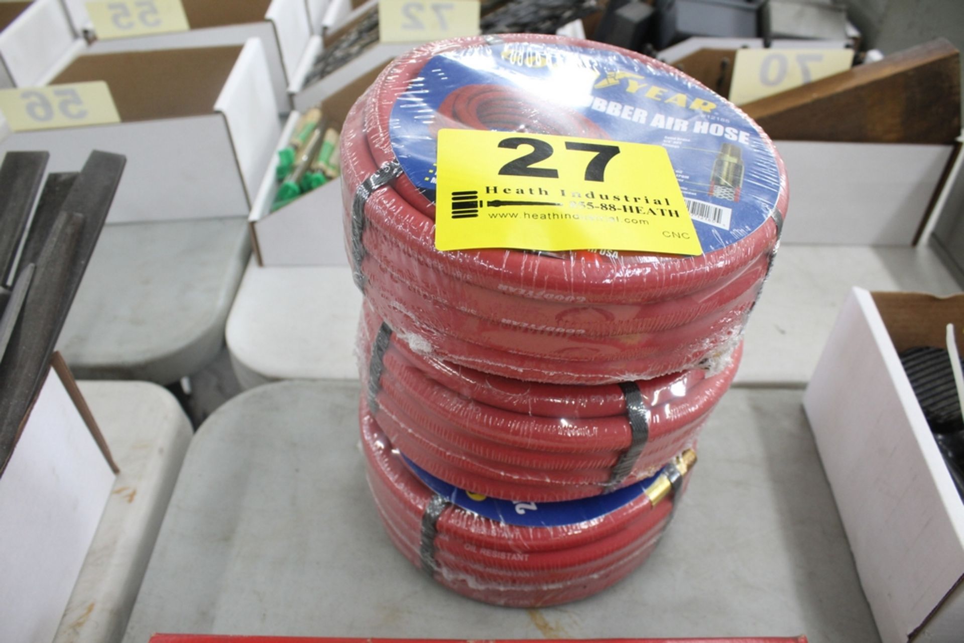 (3) GOODYEAR 25' X 3/8" PNEUMATIC HOSES (NEW)