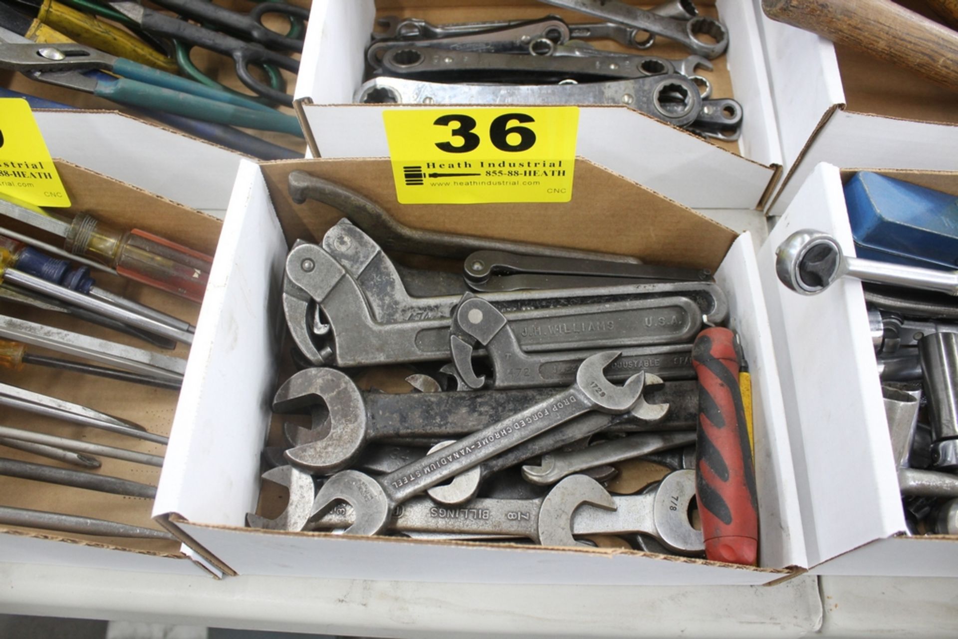 ASSORTED MACHINE WRENCHES & SPANNER WRENCHES