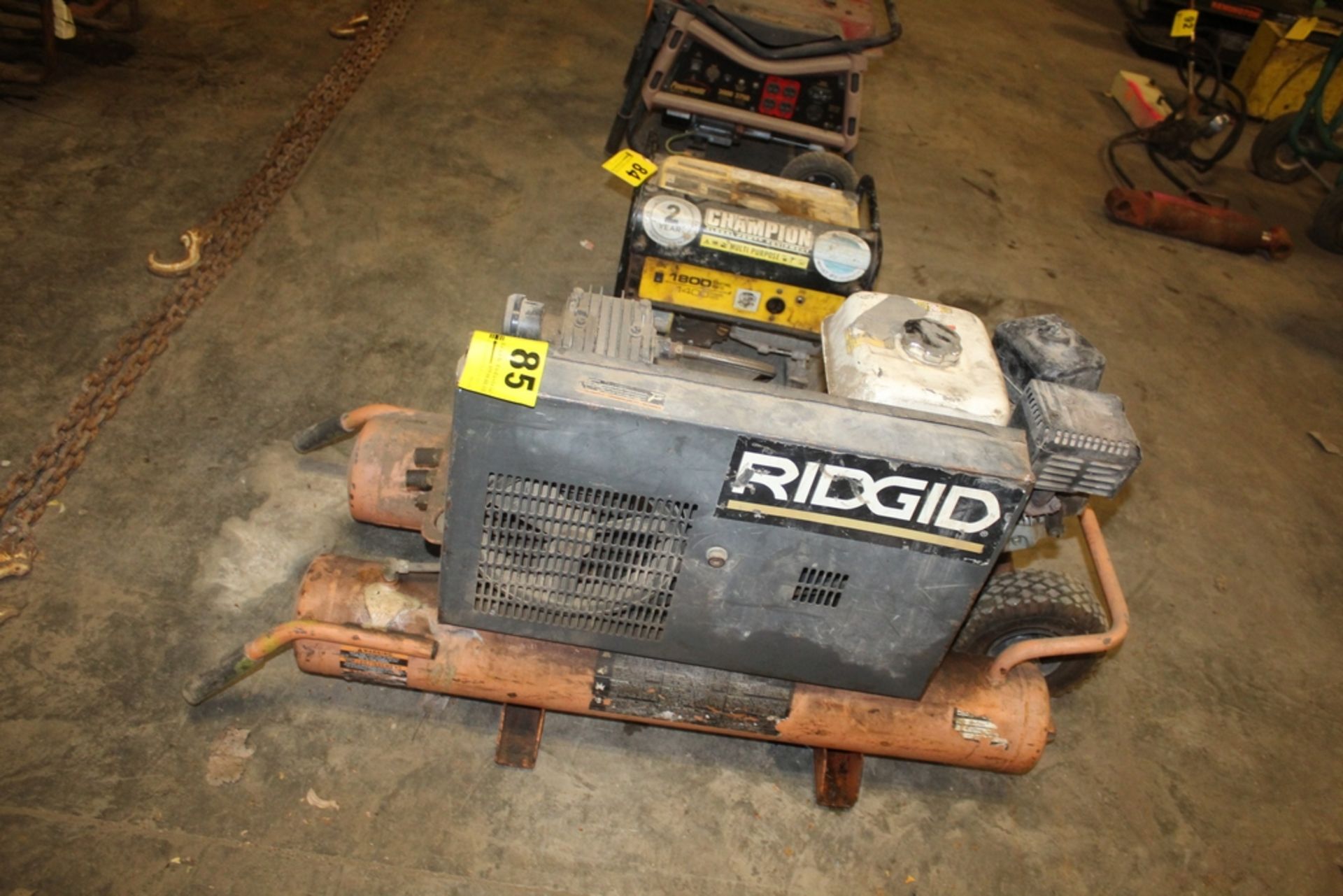 RIDGID PORTABLE GAS POWERED TWIN TANK AIR COMPRESSOR, WITH ALL POWER 6.5 HP MOTOR - Image 2 of 2