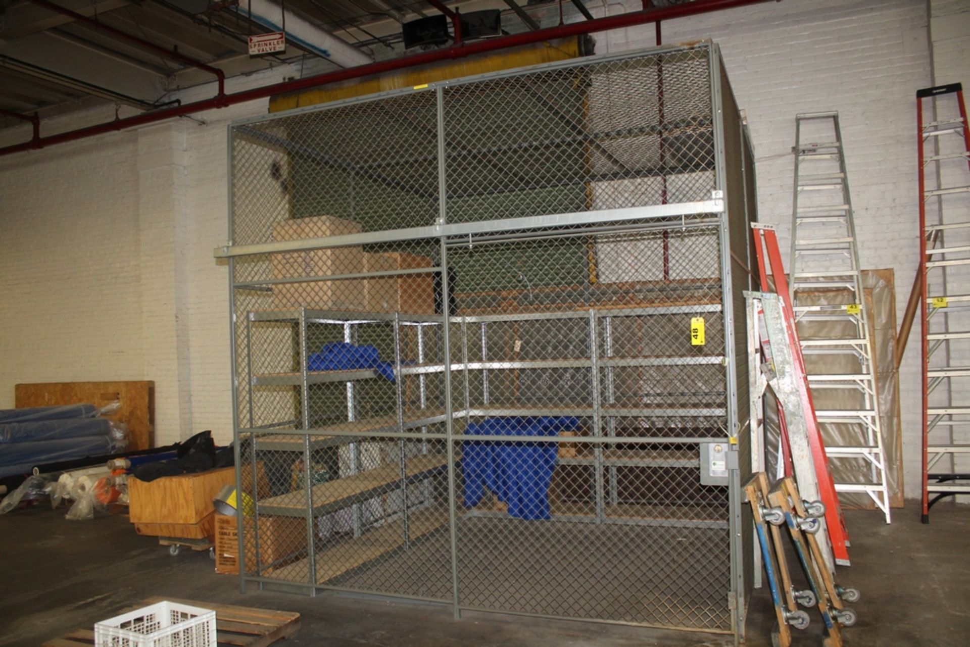 STEEL SECURITY CAGE, 10' X 10' X 10'