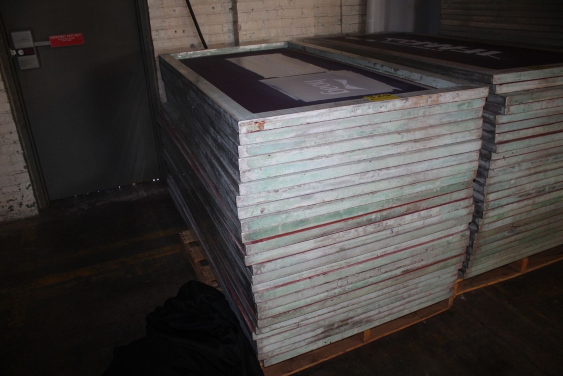 (25) ALUMINUM SILKSCREEN FRAMES, 37" X 73" X 1-1/2" X 2-1/2"