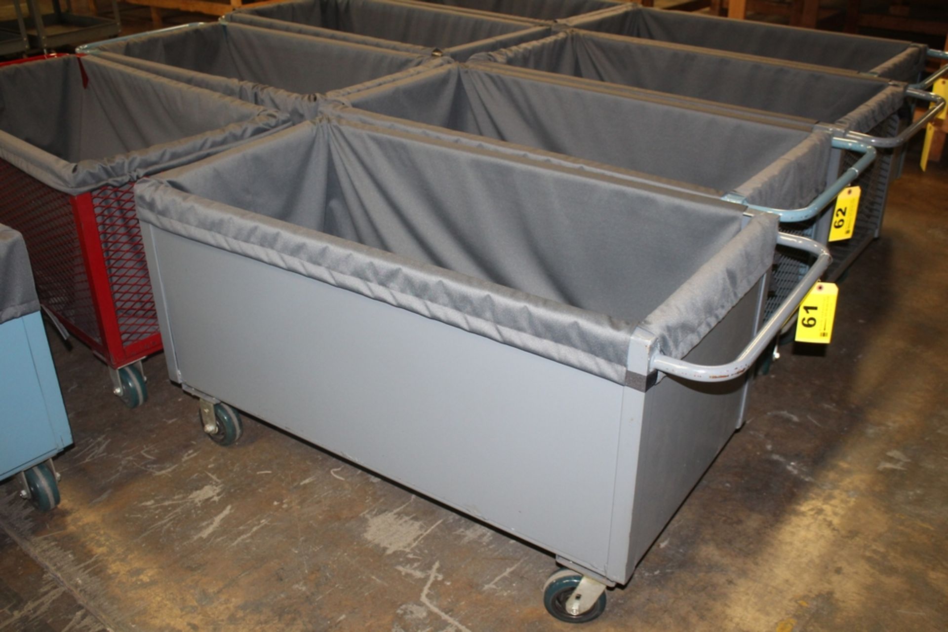 HEAVY DUTY STEEL MATERIAL CARTS, 27" X 25" X 49"