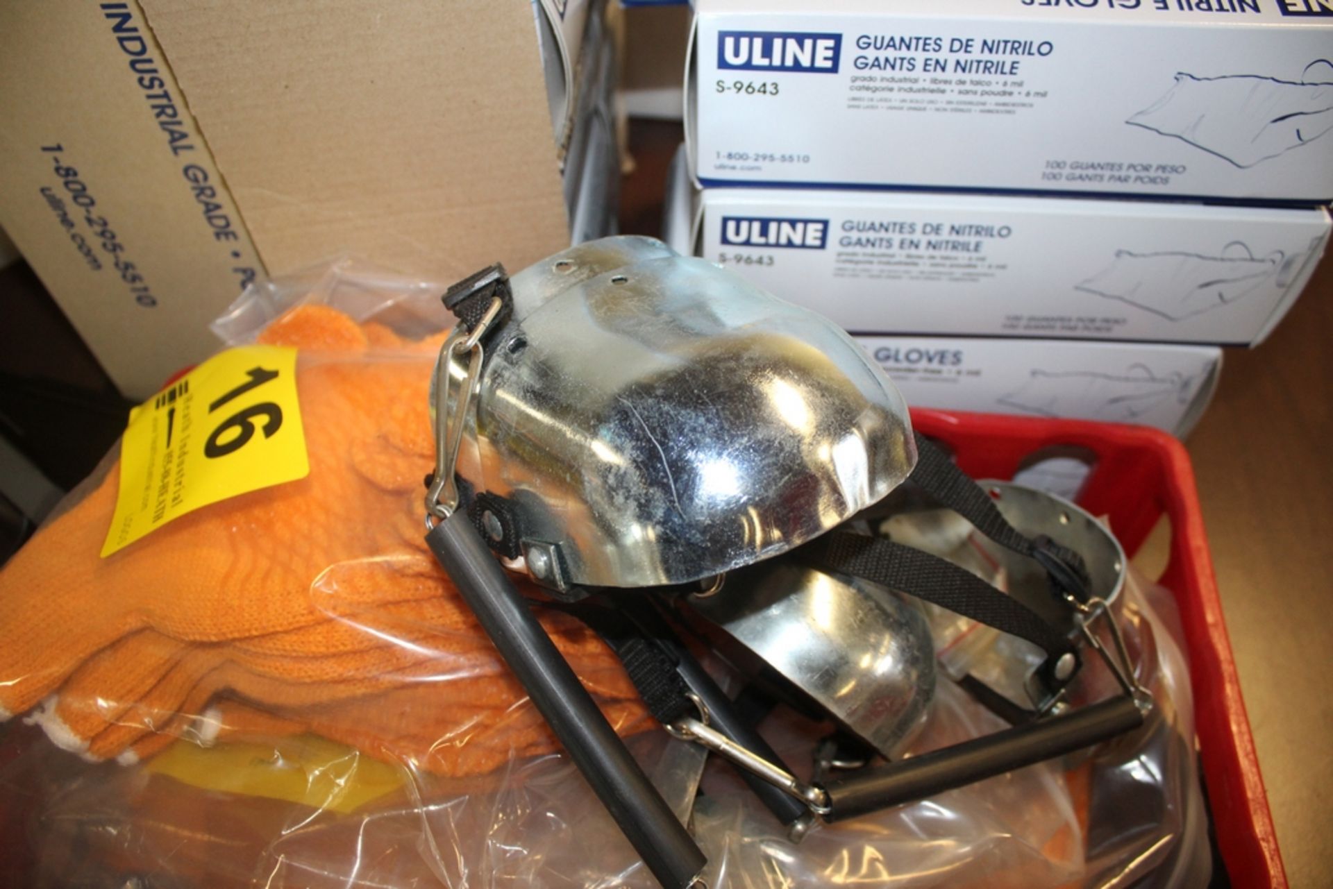 LARGE QUANTITY OF CLOTH GLOVES AND STEEL TOE SHIELDS - Image 2 of 2