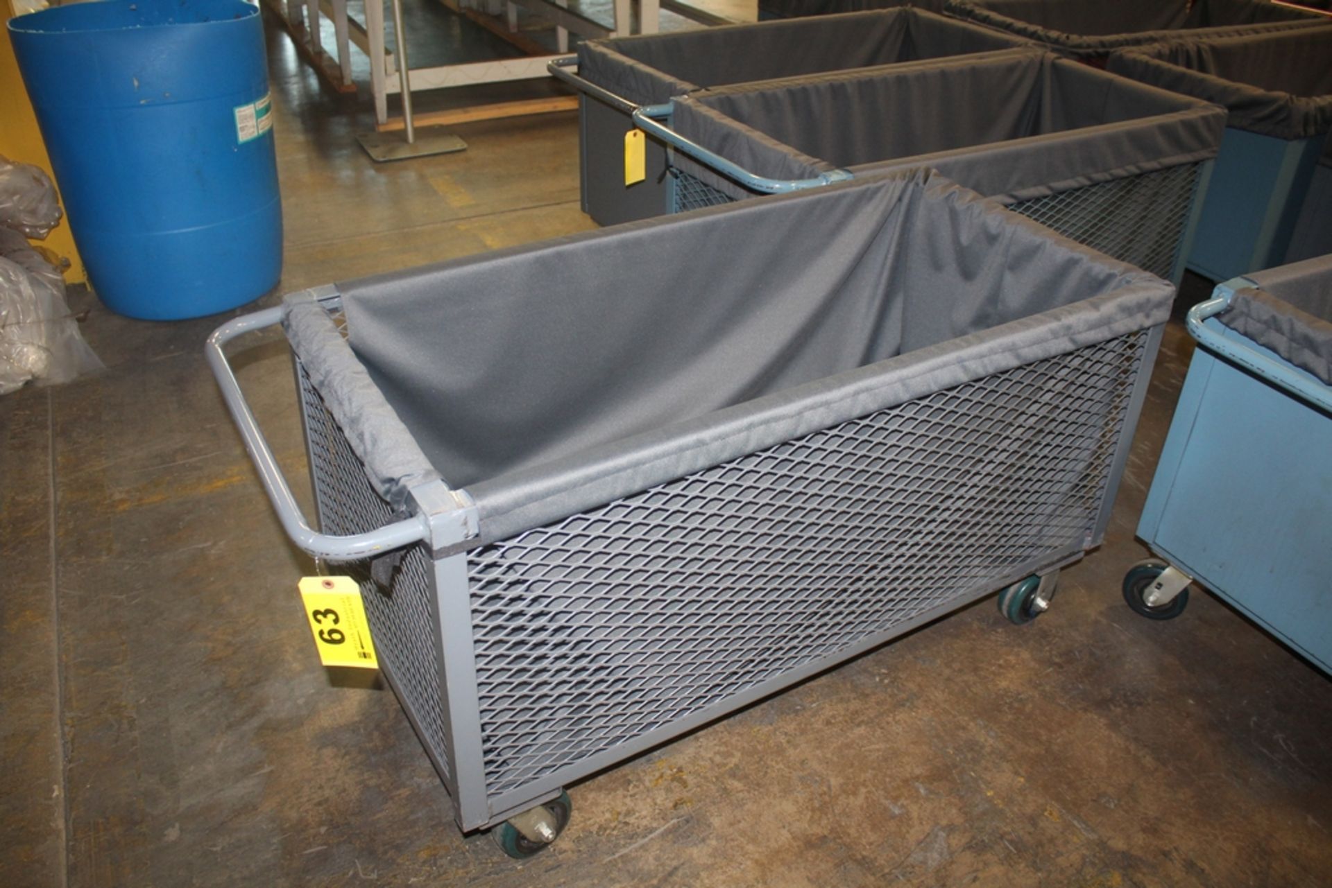 HEAVY DUTY STEEL MATERIAL CARTS, 27" X 25" X 49"