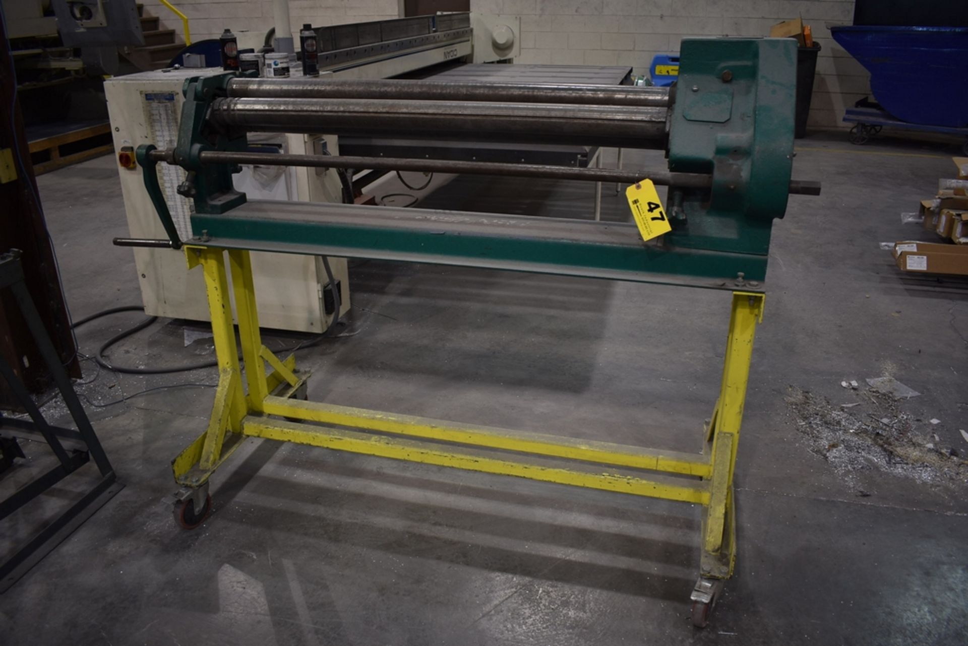 48" MANUAL BENDING ROLL, ON PORTABLE STAND - Image 2 of 4