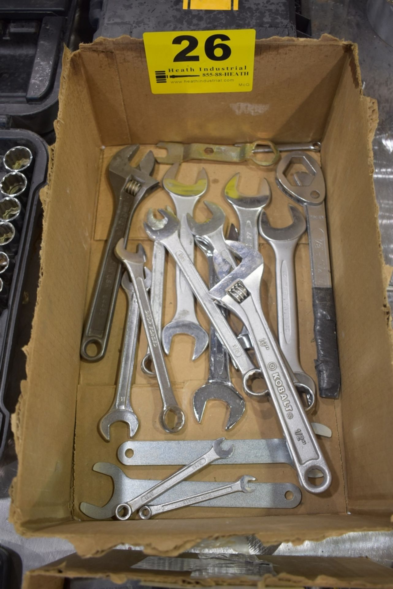 ASSORTED WRENCHES, CRESCENT WRENCHES IN BOX