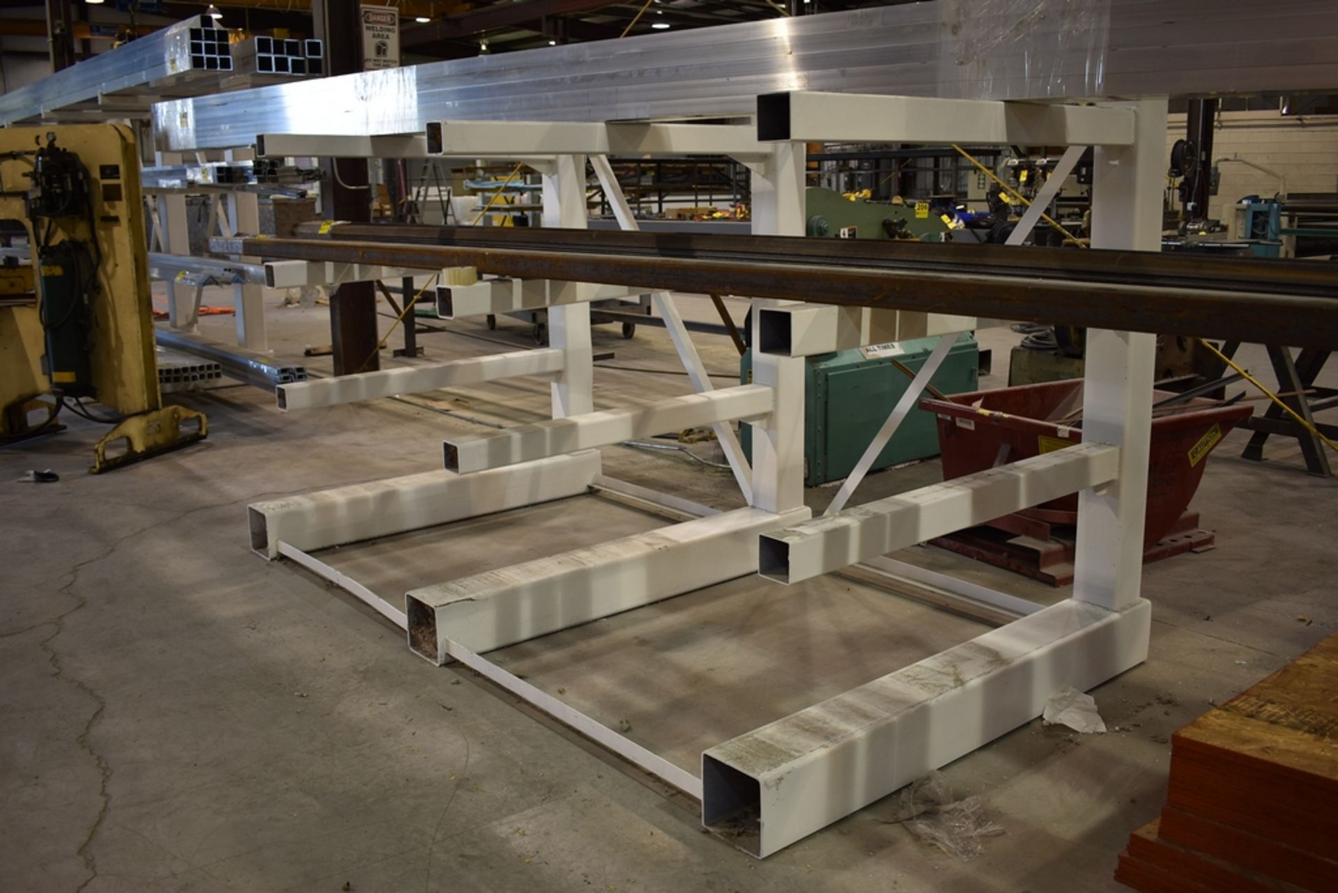 HEAVY DUTY STEEL CANTILEVER RACK, 10' X 68" H, (9) WELDED 54" ARMS - Image 2 of 2