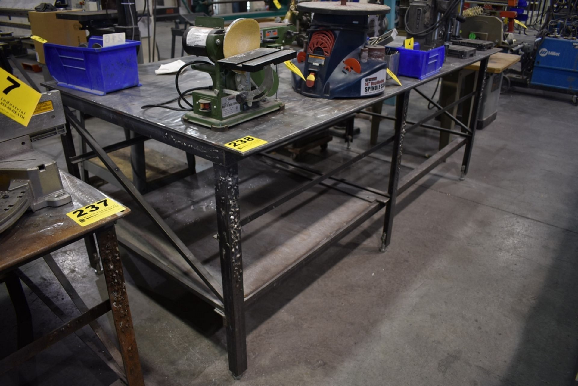 HEAVY DUTY STEEL WELDING TABLE 8' X 4' X 38" H