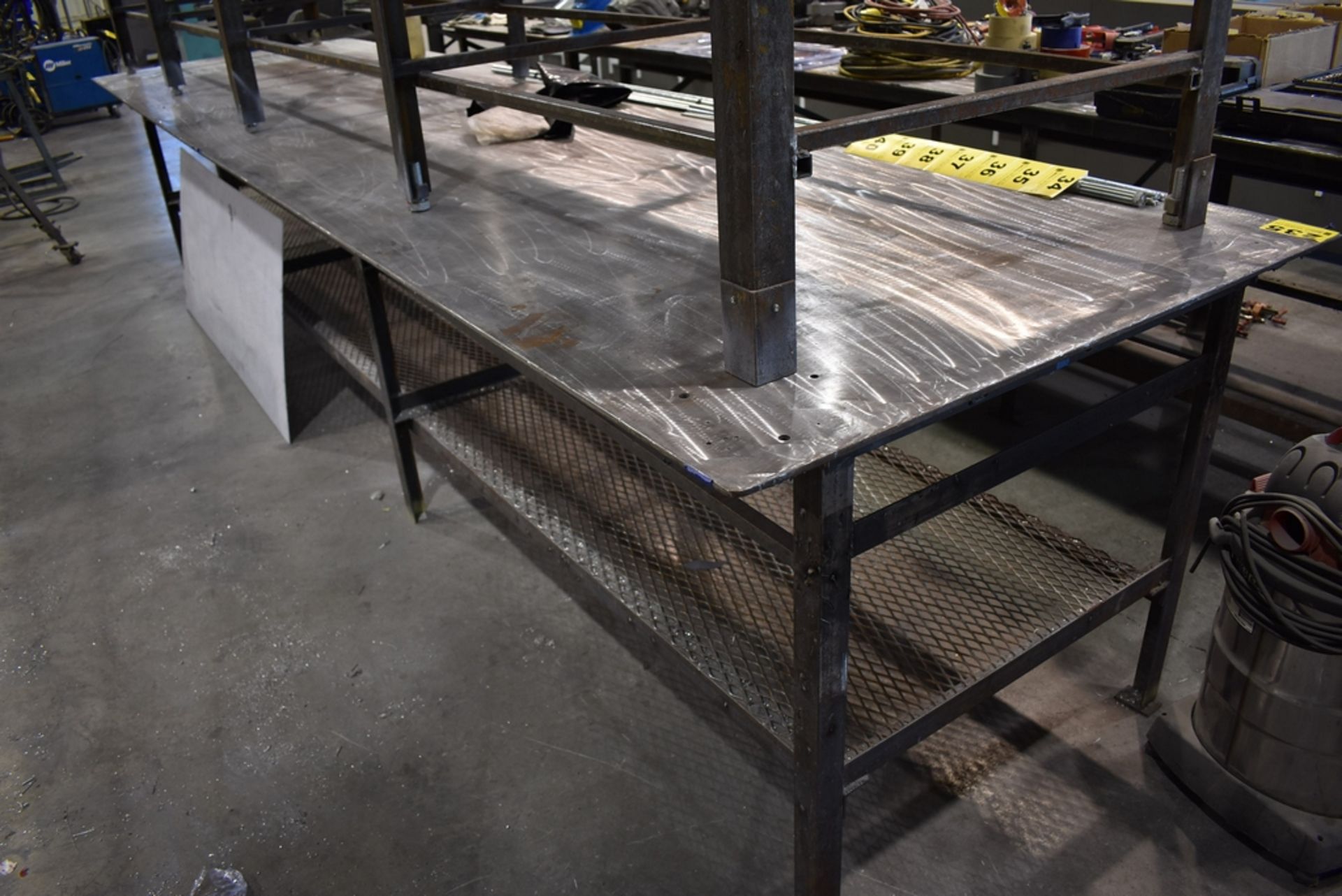 HEAVY DUTY STEEL WELDING TABLE 16' X 4' X 38" H