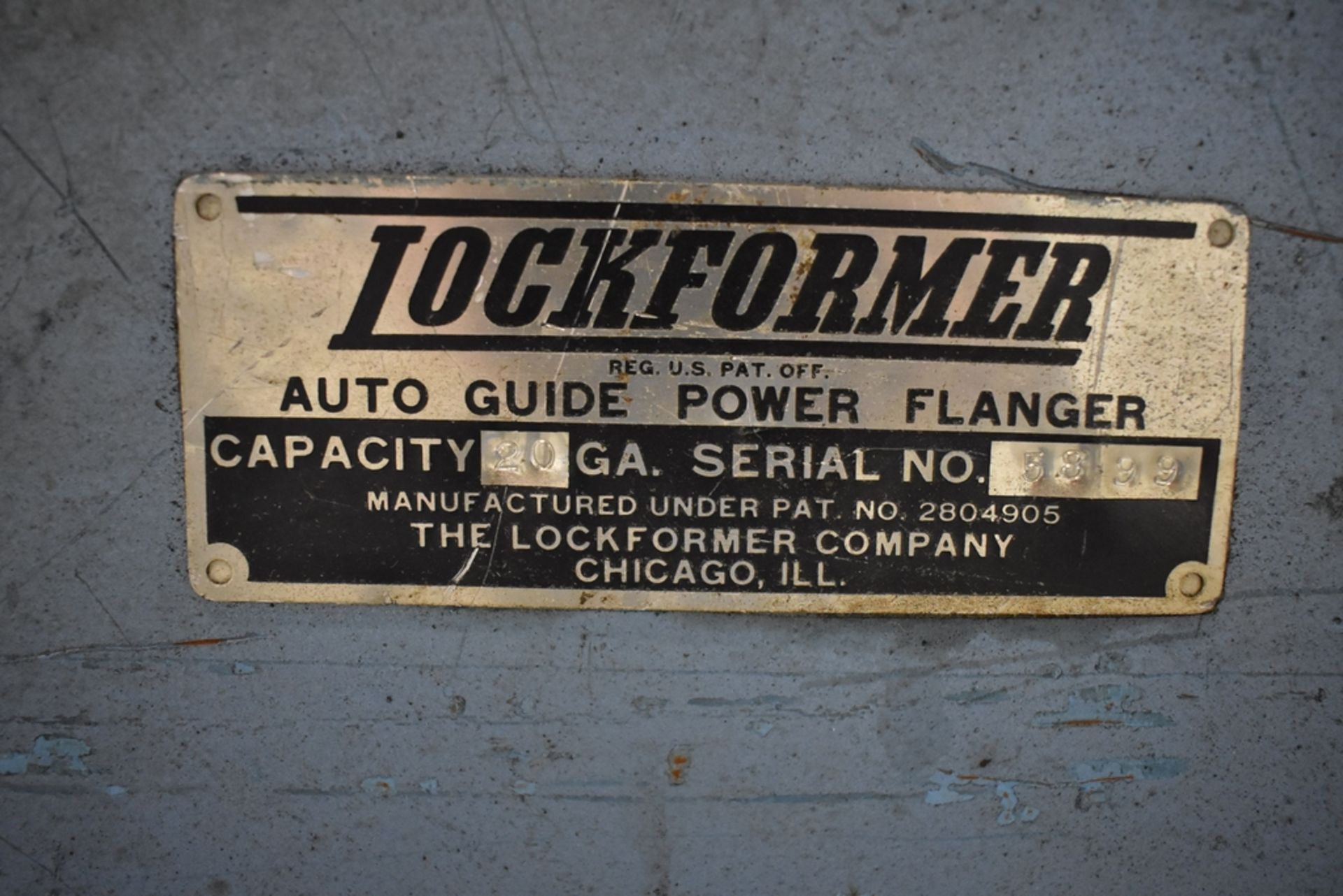 LOCKFORMER 20 GAUGE POWER FLANGER S/N 5899: - Image 3 of 3