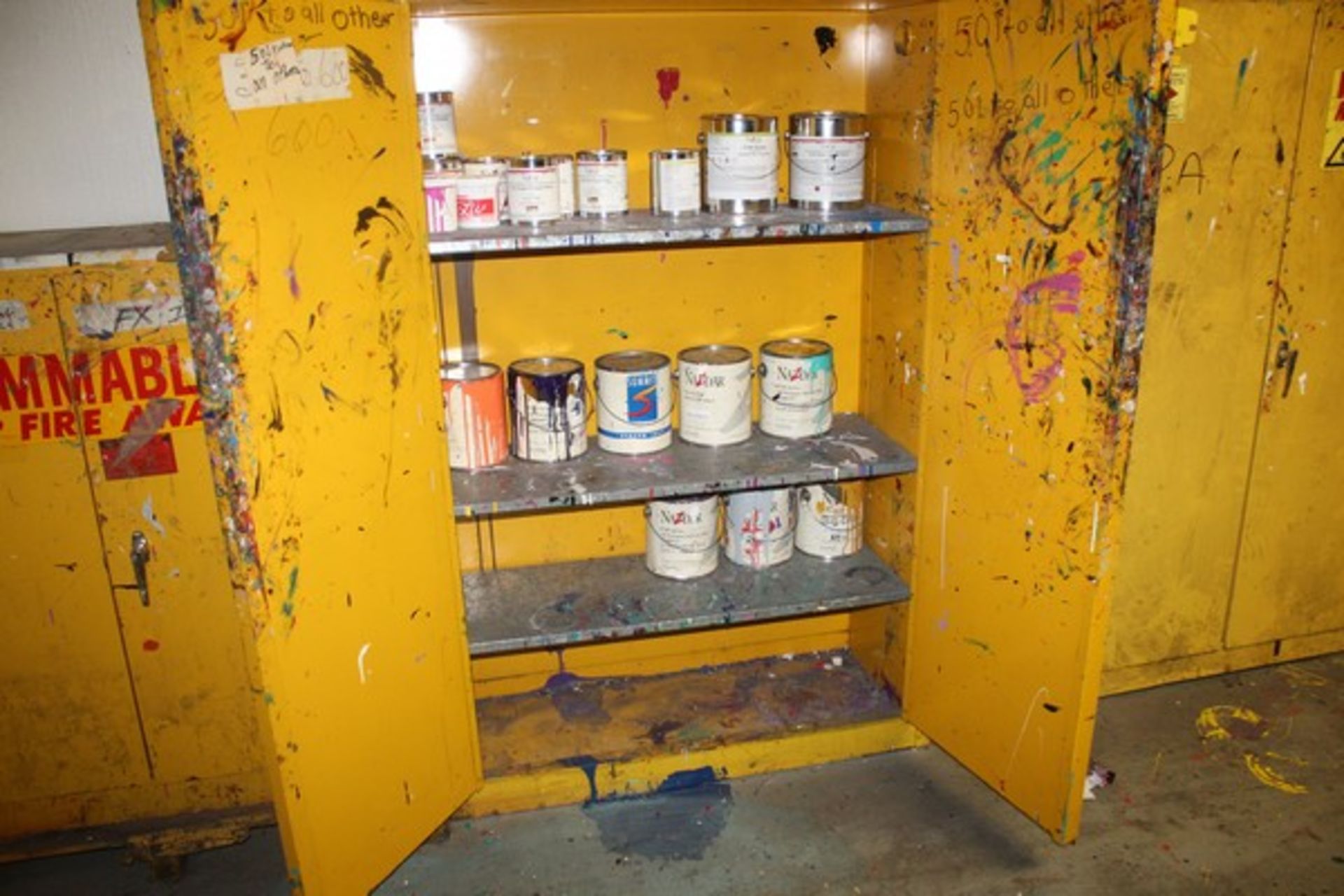 FLAMMABLE LQUID STORAGE CABINET, 65" X 44" X 18" - Image 2 of 2