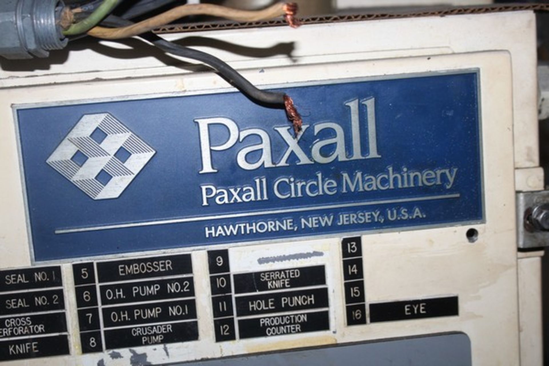 PAXALL CIRCLE, 6 UP, MODEL V12HH6X, S/N 957, WITH PLUS 500 ELECTROCAM PROGRAMMABLE SWITCH - Image 5 of 8
