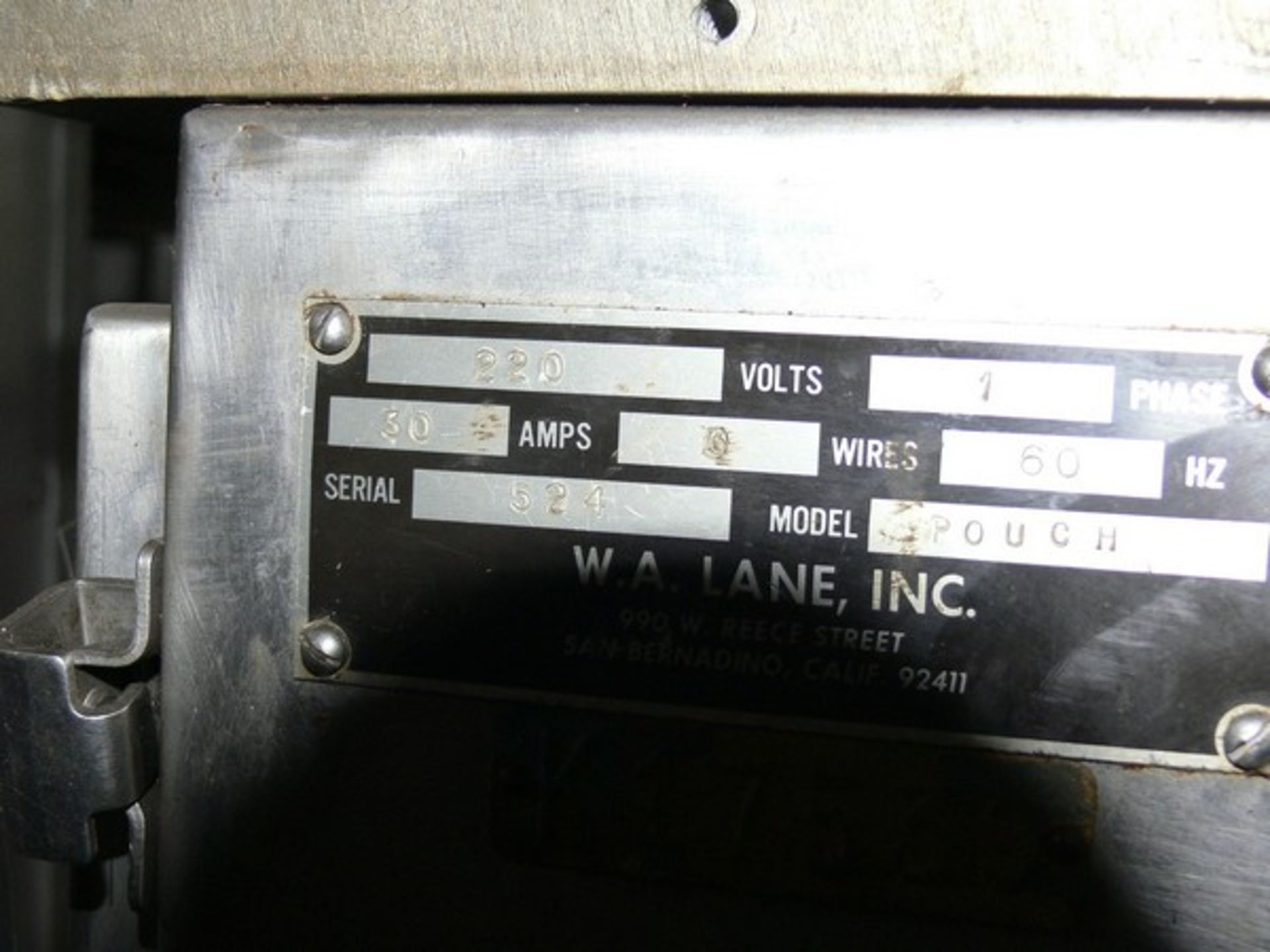 LANE L-12 POUCHER SET 4 UP, LANE L12 - 4 UP FORM FILL AND SEAL LANE L12 FORM FILL AND SEAL SET UP - Image 3 of 4