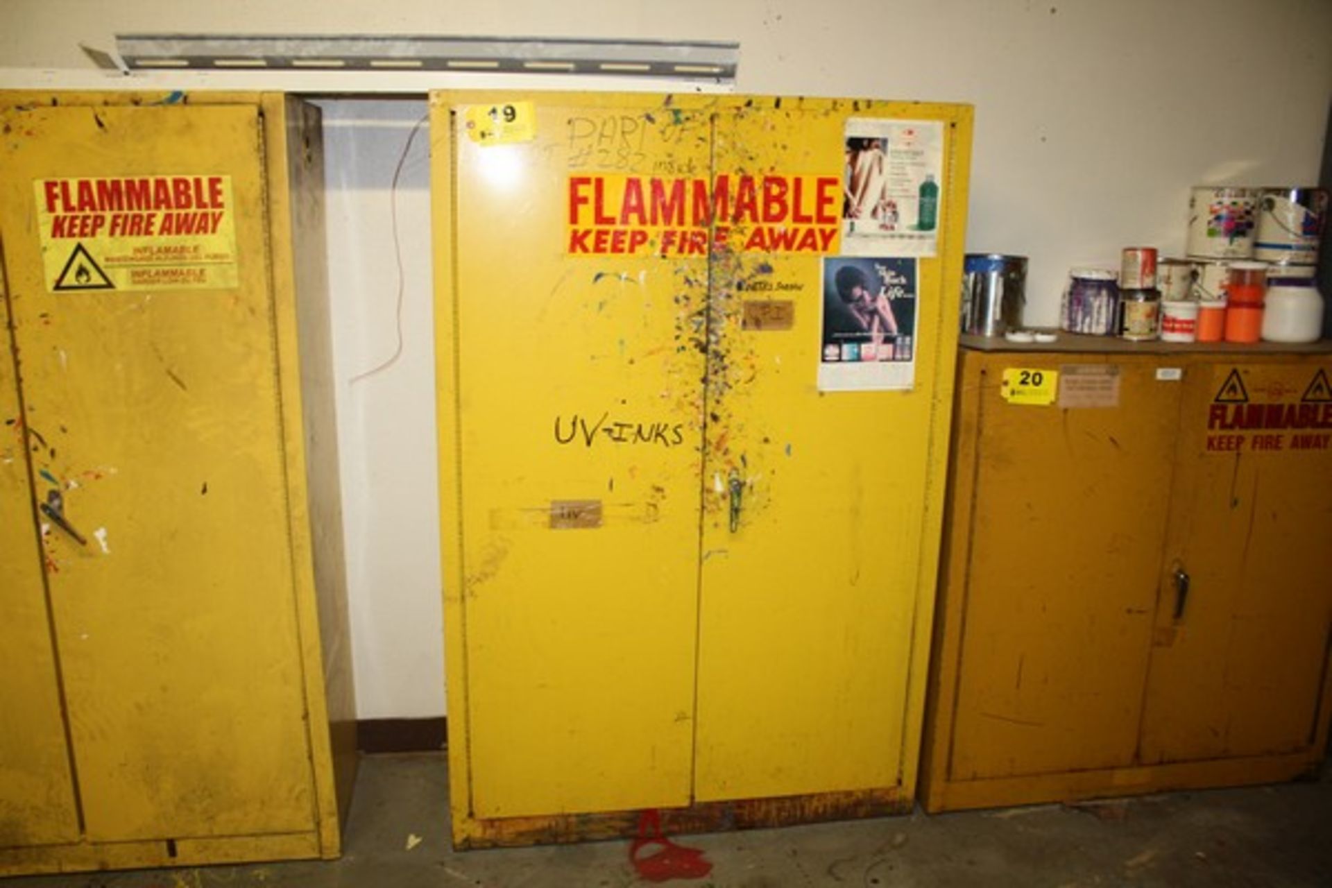 FLAMMABLE LQUID STORAGE CABINET, 65" X 44" X 18"
