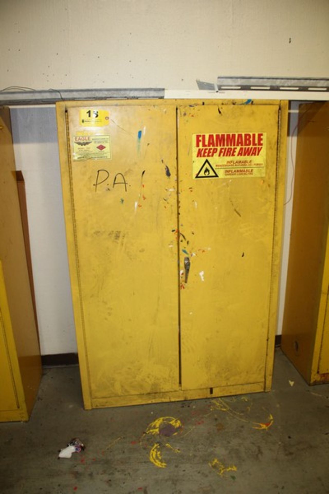 EAGLE, MODEL 1947FLAMMABLE LQUID STORAGE CABINET, 45 GAL. CAP., 65" X 44" X 18" - Image 2 of 4