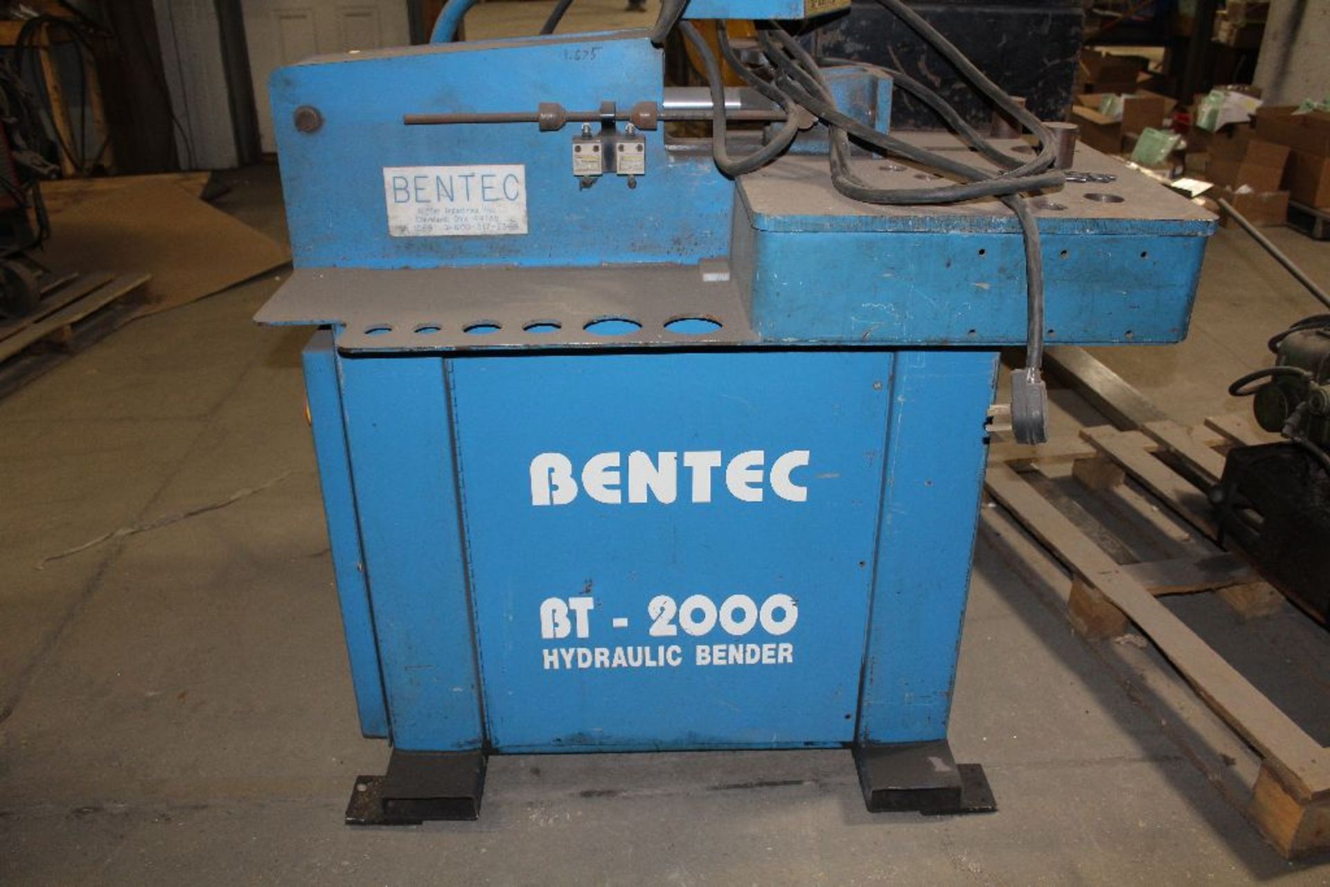 Bentec hydraulic bender, model BT2000, sn 1069, 240 V, 3 phase. - Image 2 of 5