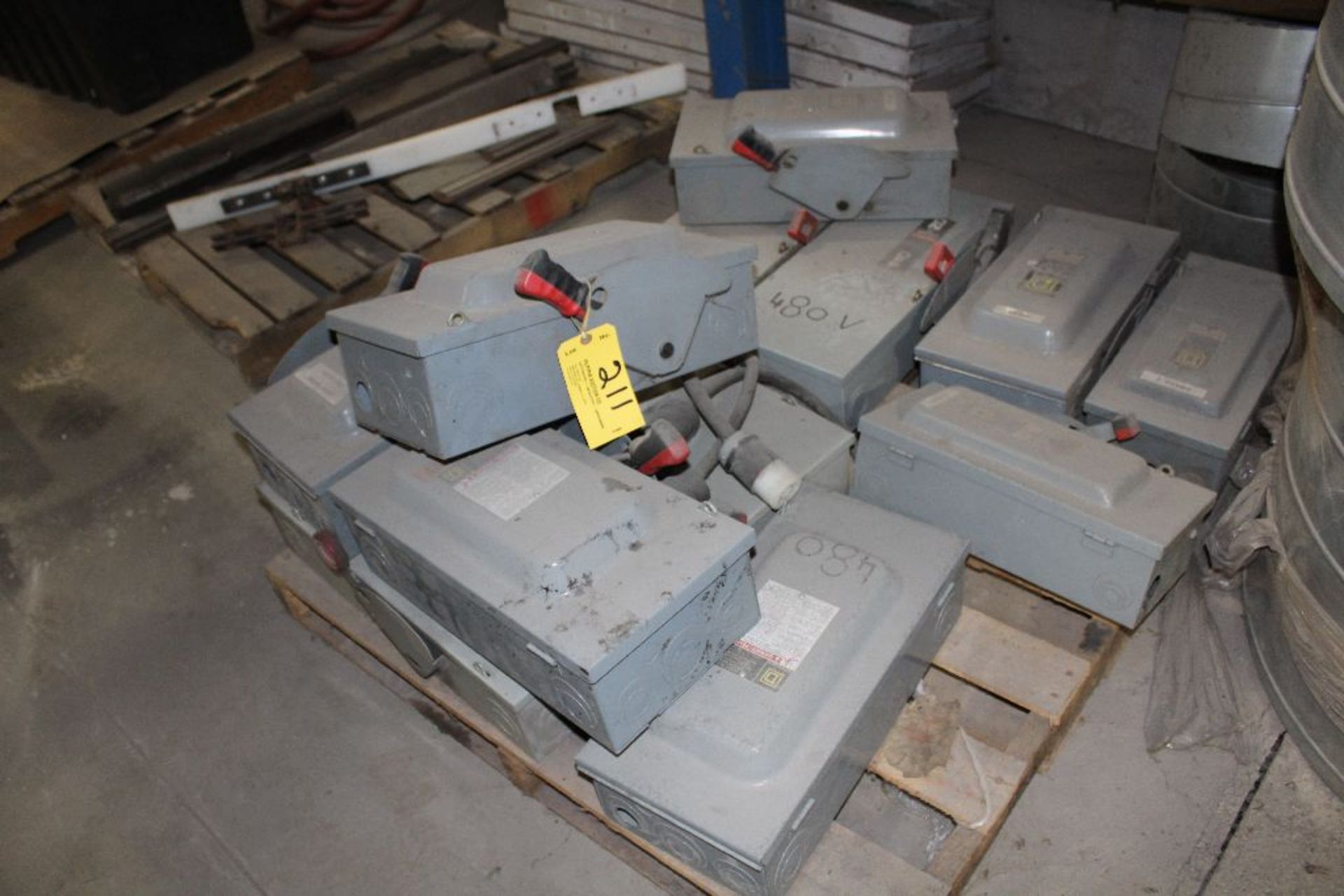 (12) Square D control boxes, (used).