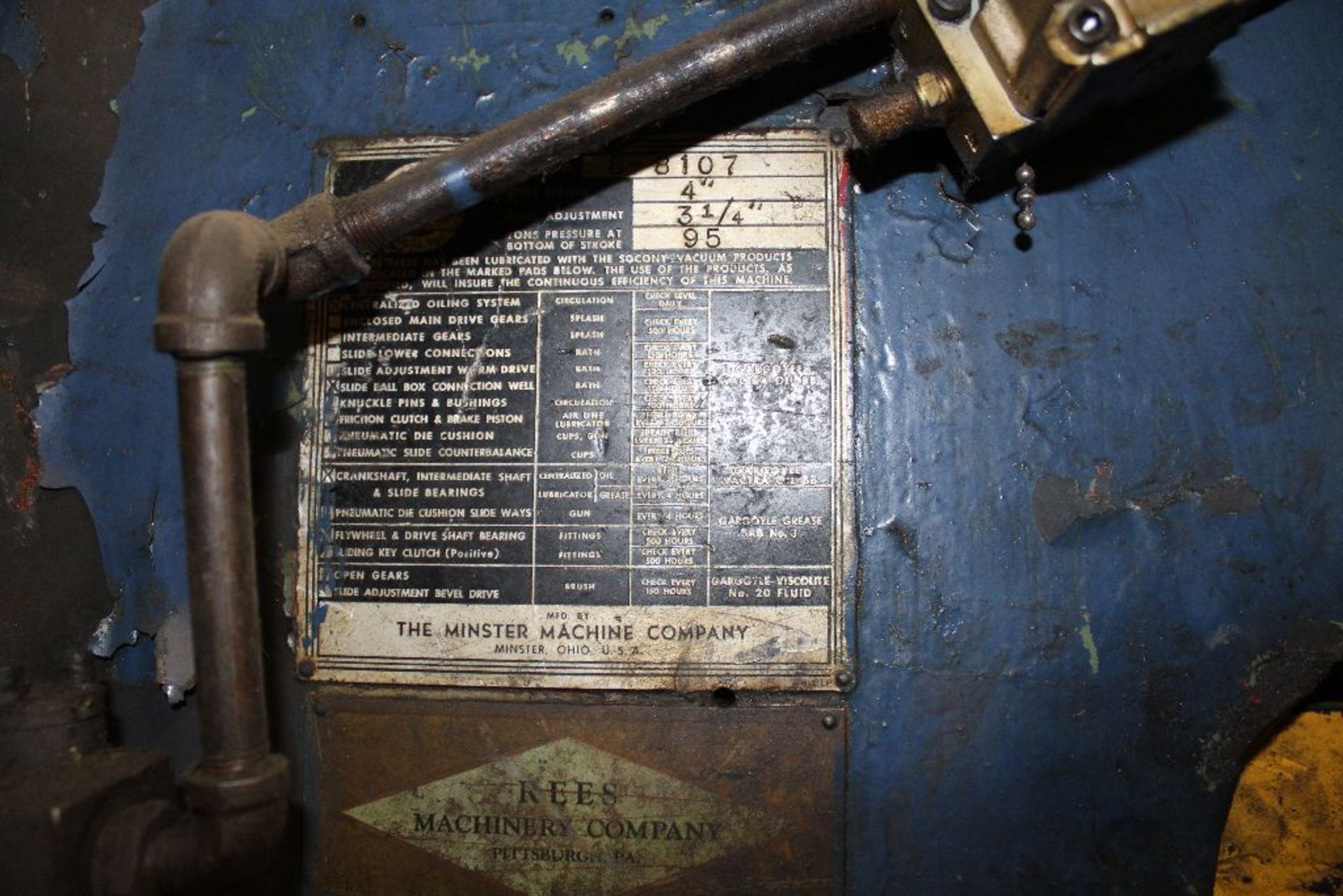 Minster OBI press, model 8, sn 8-8107, 95 T. - Image 4 of 6