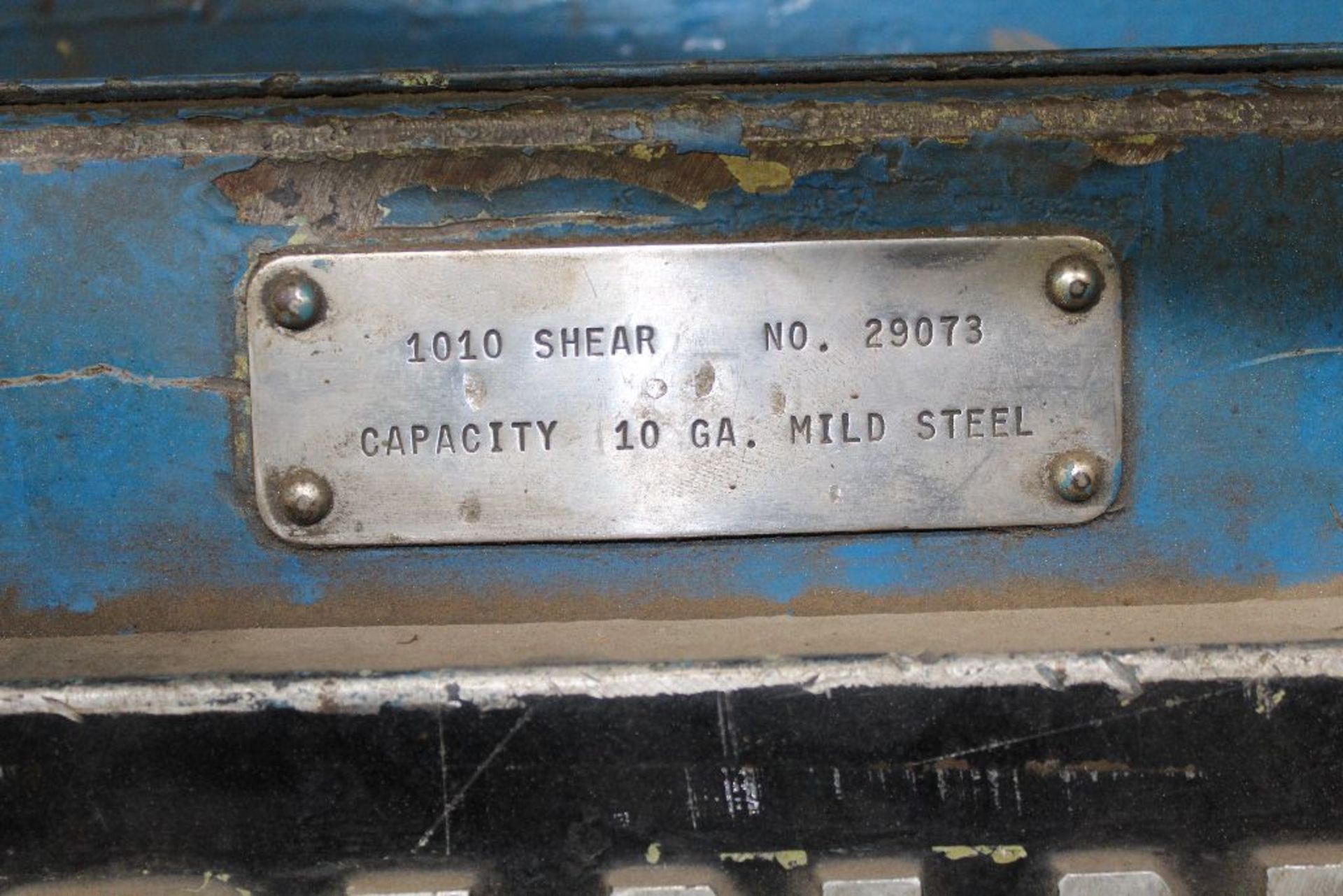 Cincinnati shear, model 1010, sn 29073, back gauge, cap. 1/4", 10'. Sq. arm. - Image 3 of 8