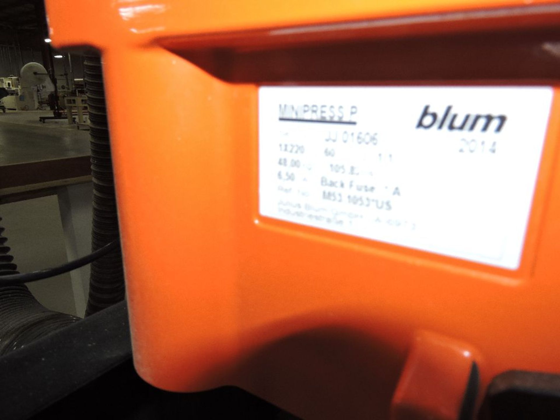 2014 Blum mini press hinge machine, sn JJ01606. - Image 6 of 8